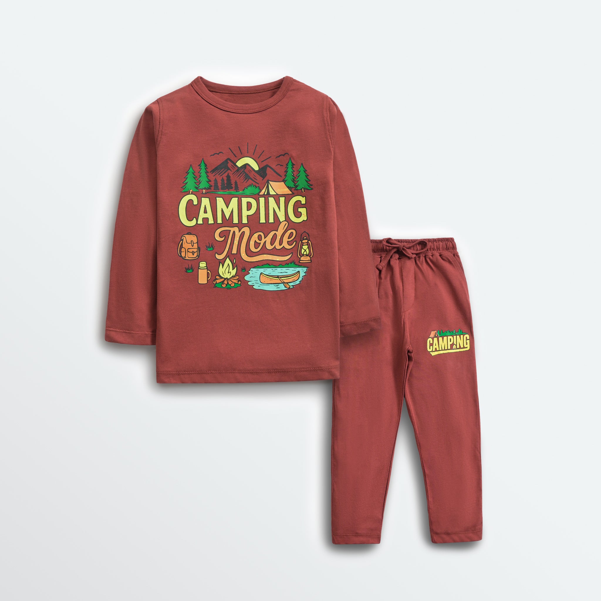 Pajama Sets Kids Camping Pajamas Rateoe Camping Caravan Print Kids
