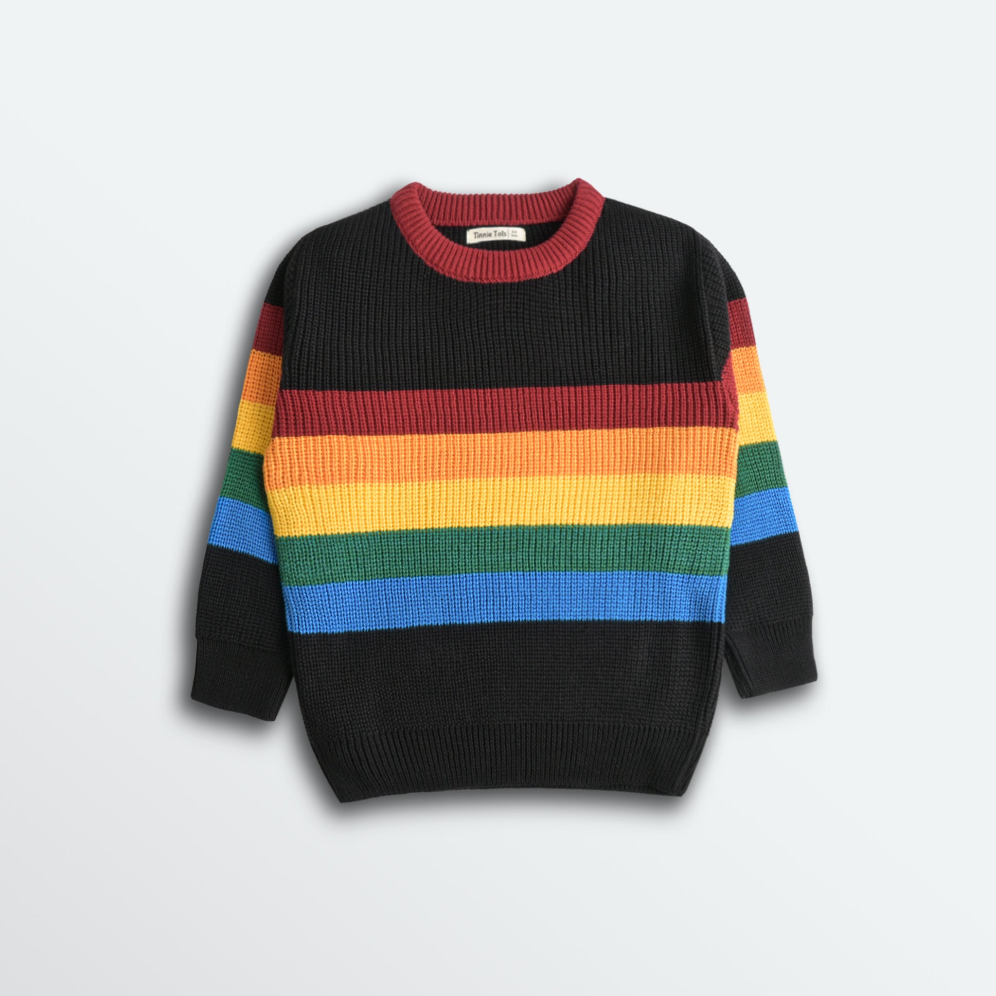 Multi Striped Chunky Knit Sweater