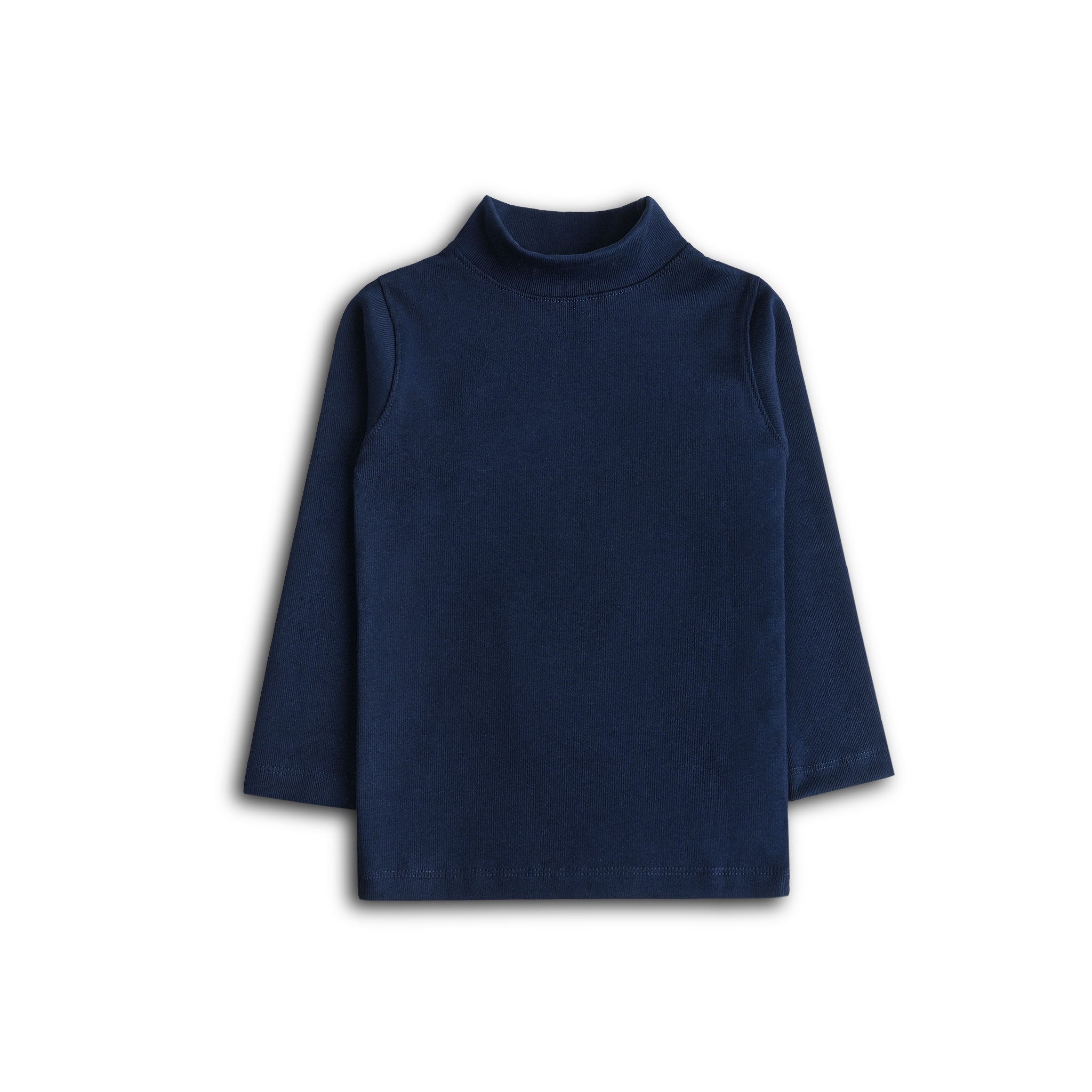Navy Blue Mock Neck