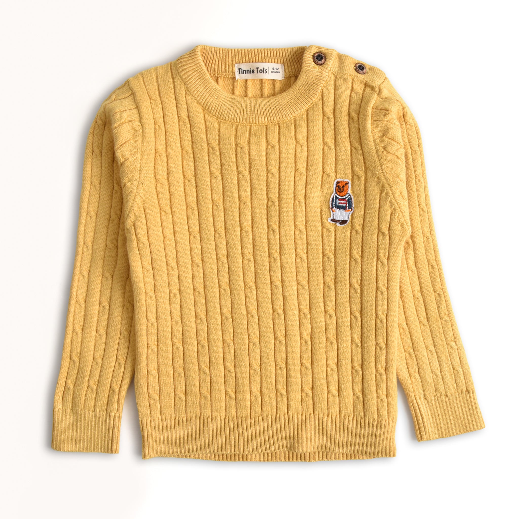 Mustard Cable Knitted Sweater