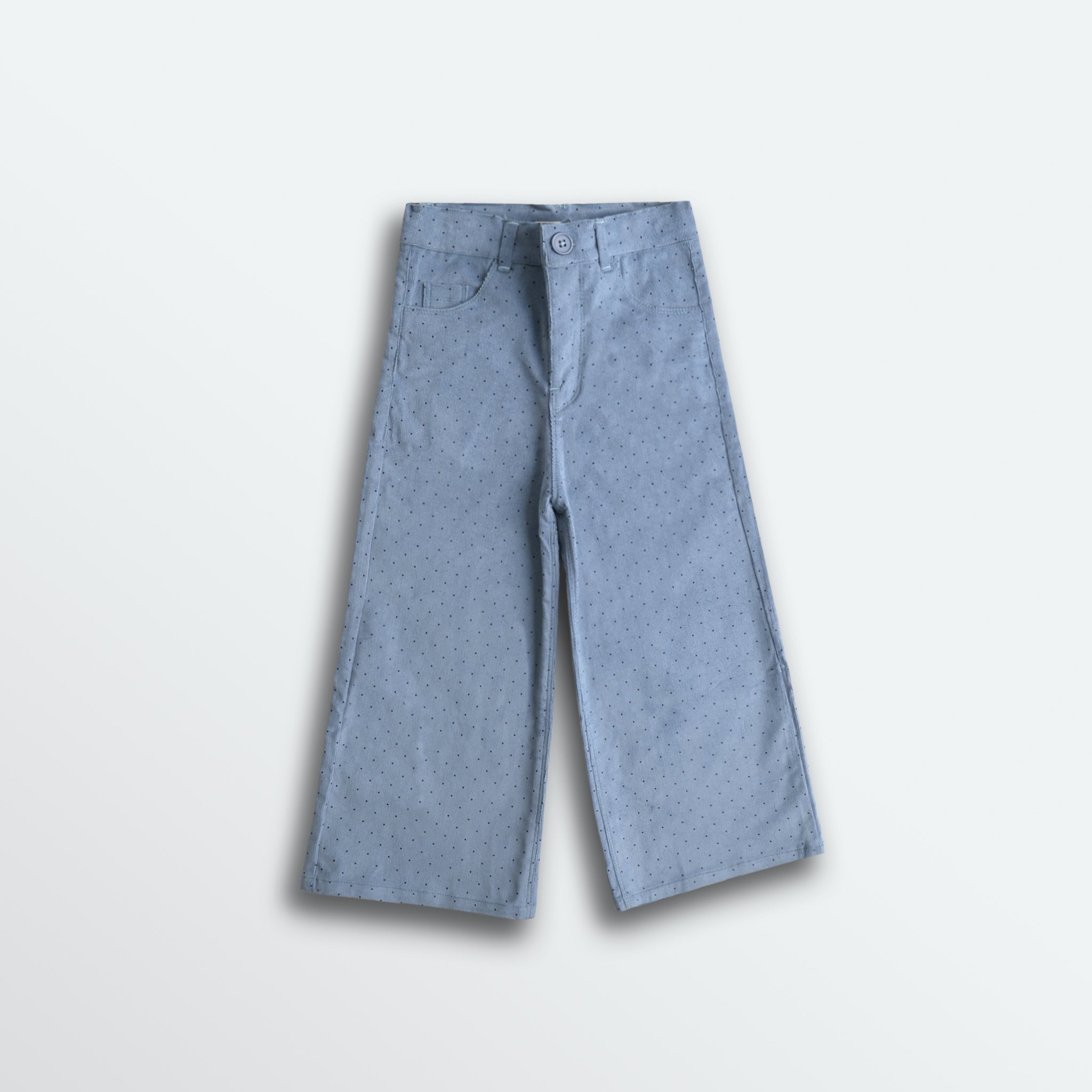 Blue Polka Wide Leg Pants
