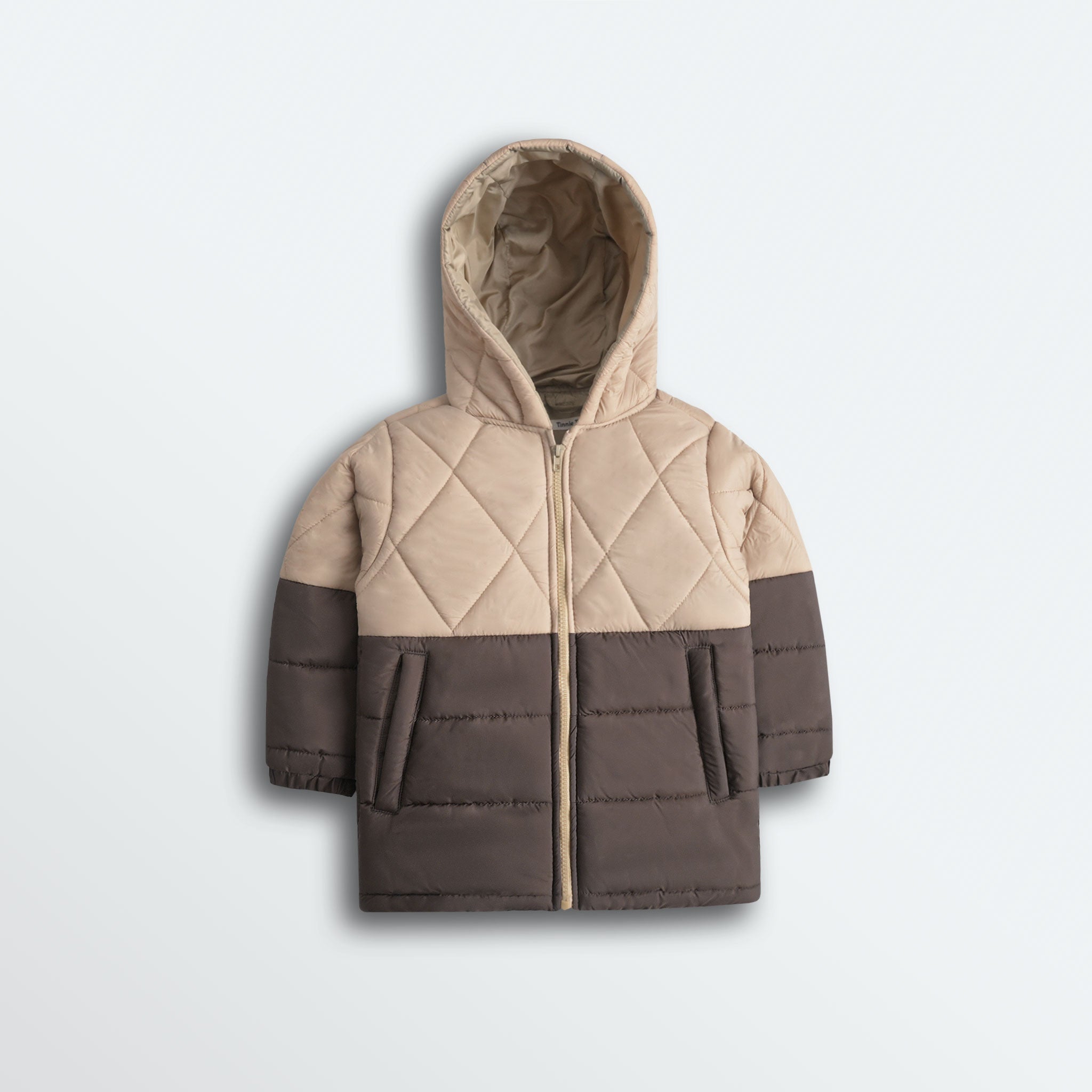 Skin & Brown Puffer Jacket