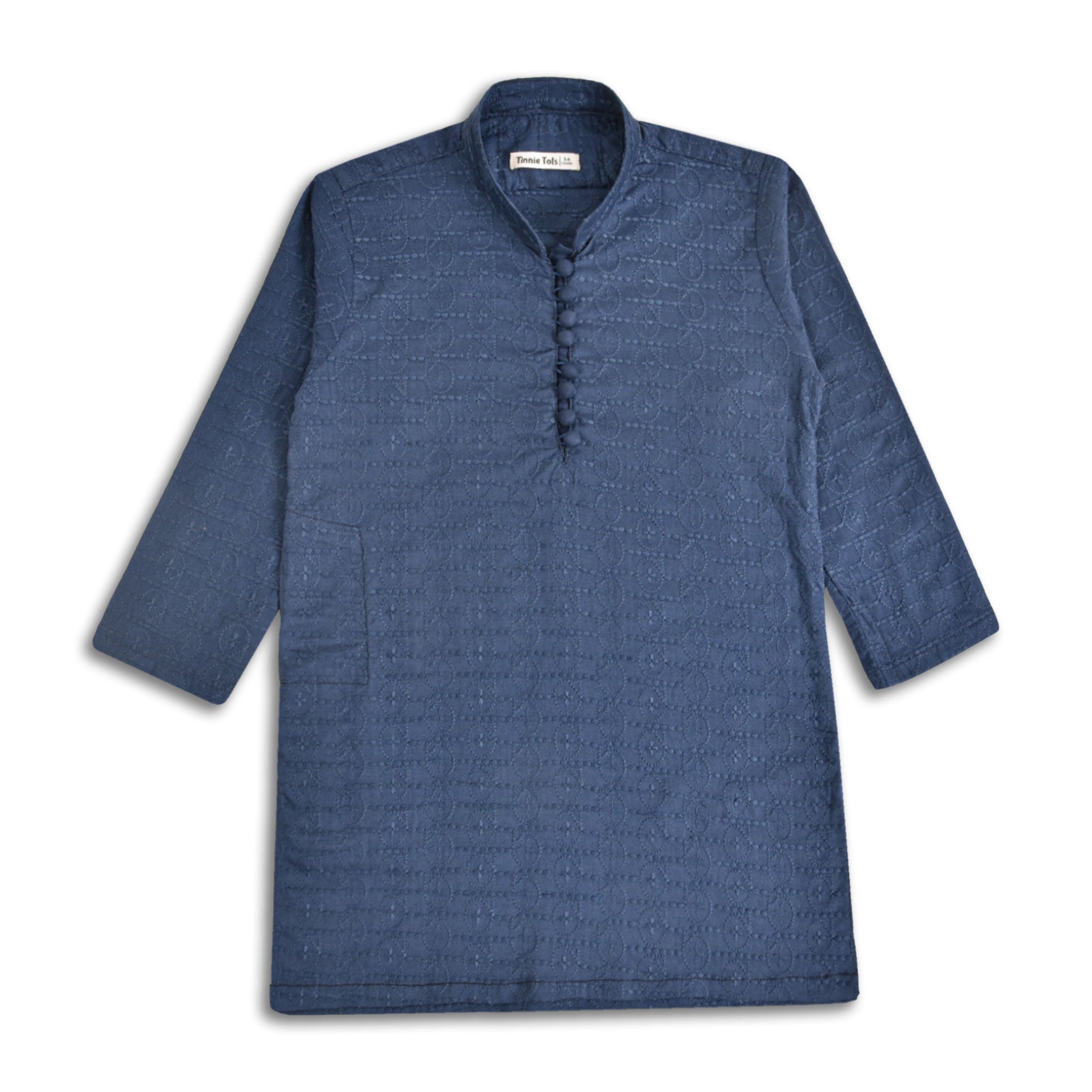 Blue Embroidered Kurta
