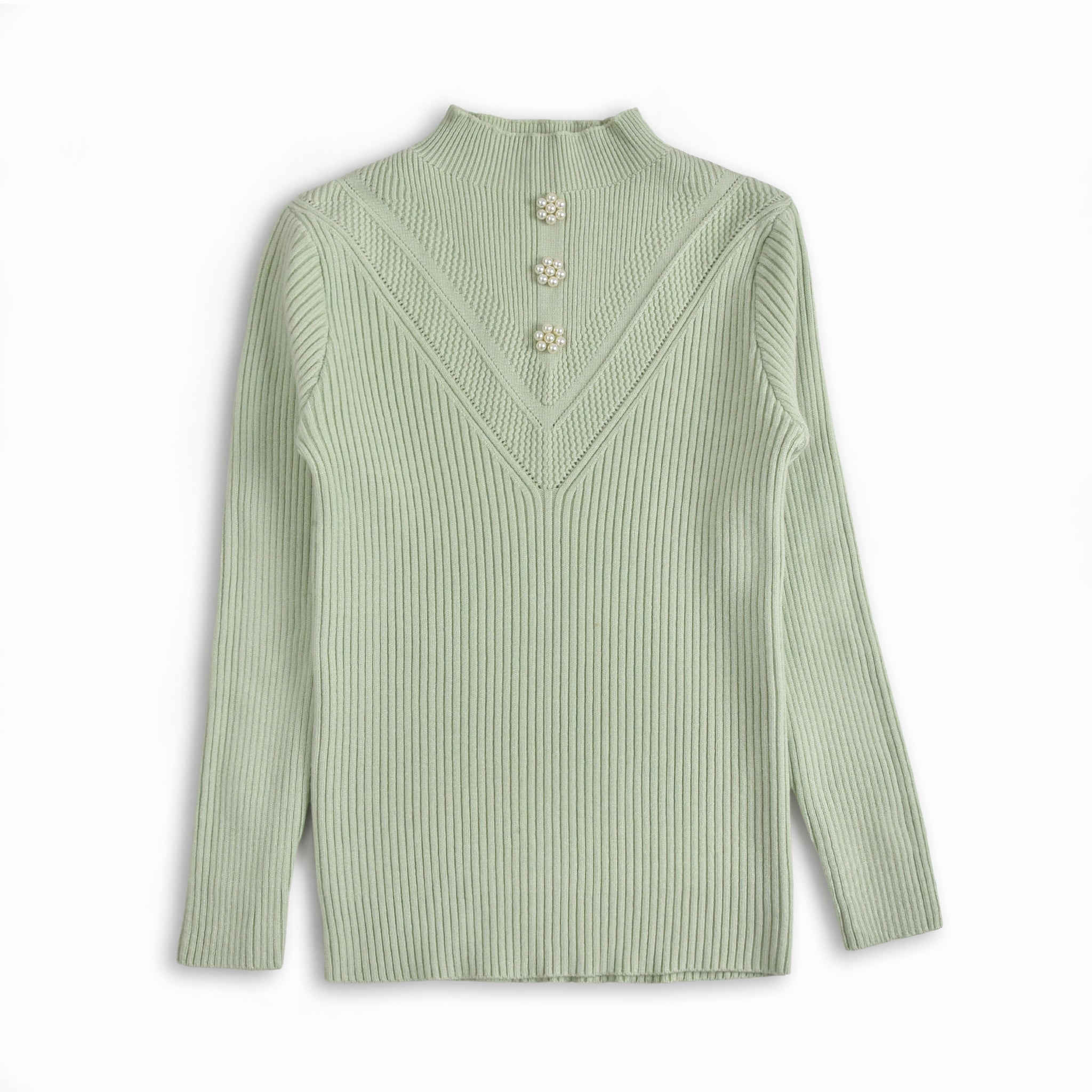 Pistachio Mock Neck Sweater