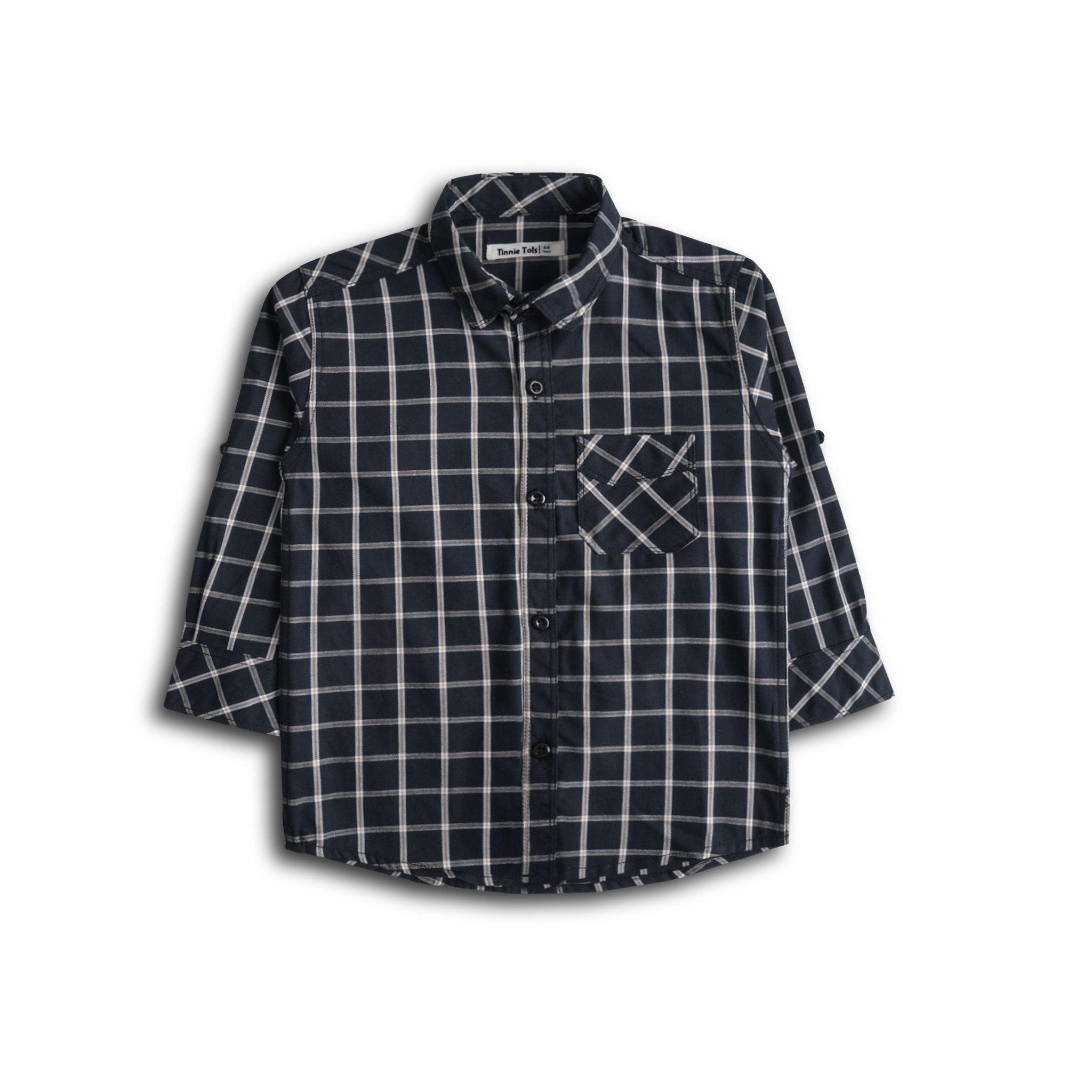 Black Flannel Full Sleeves Shirt
