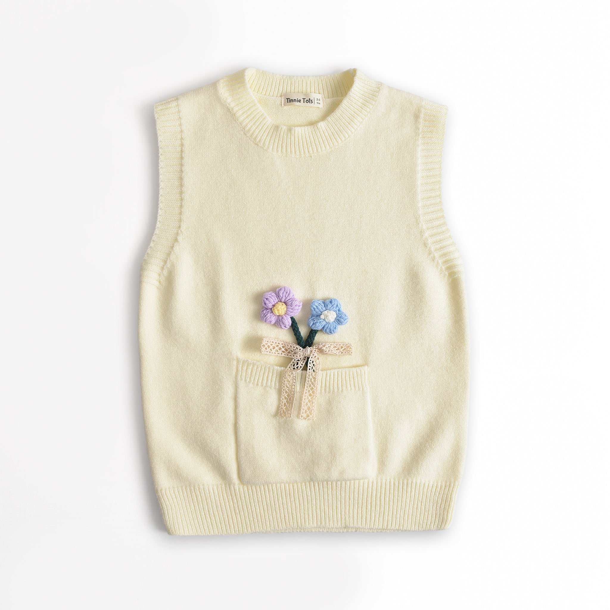 Floral Sleevesless Sweater