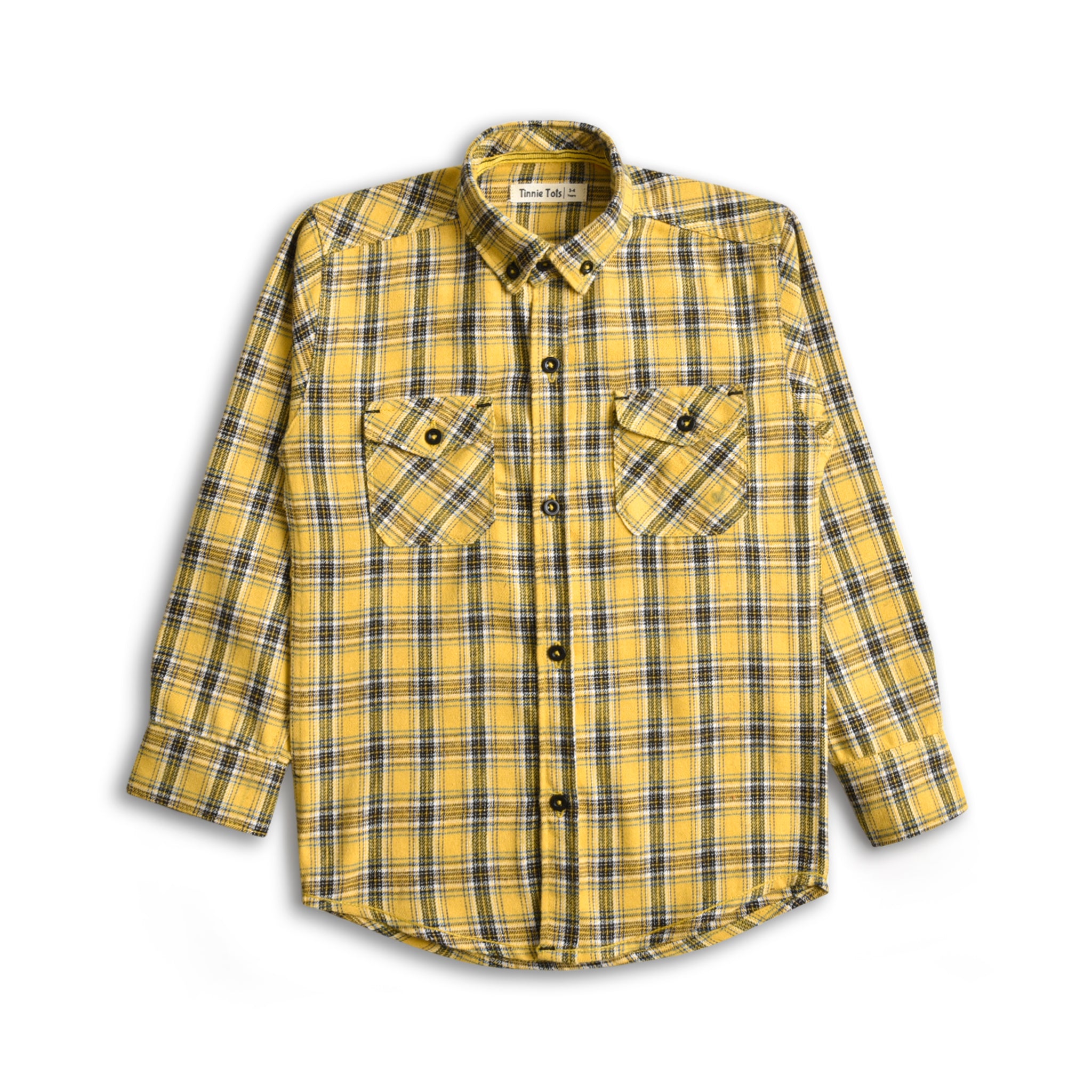 Mustard Flannel Plaided Shirt