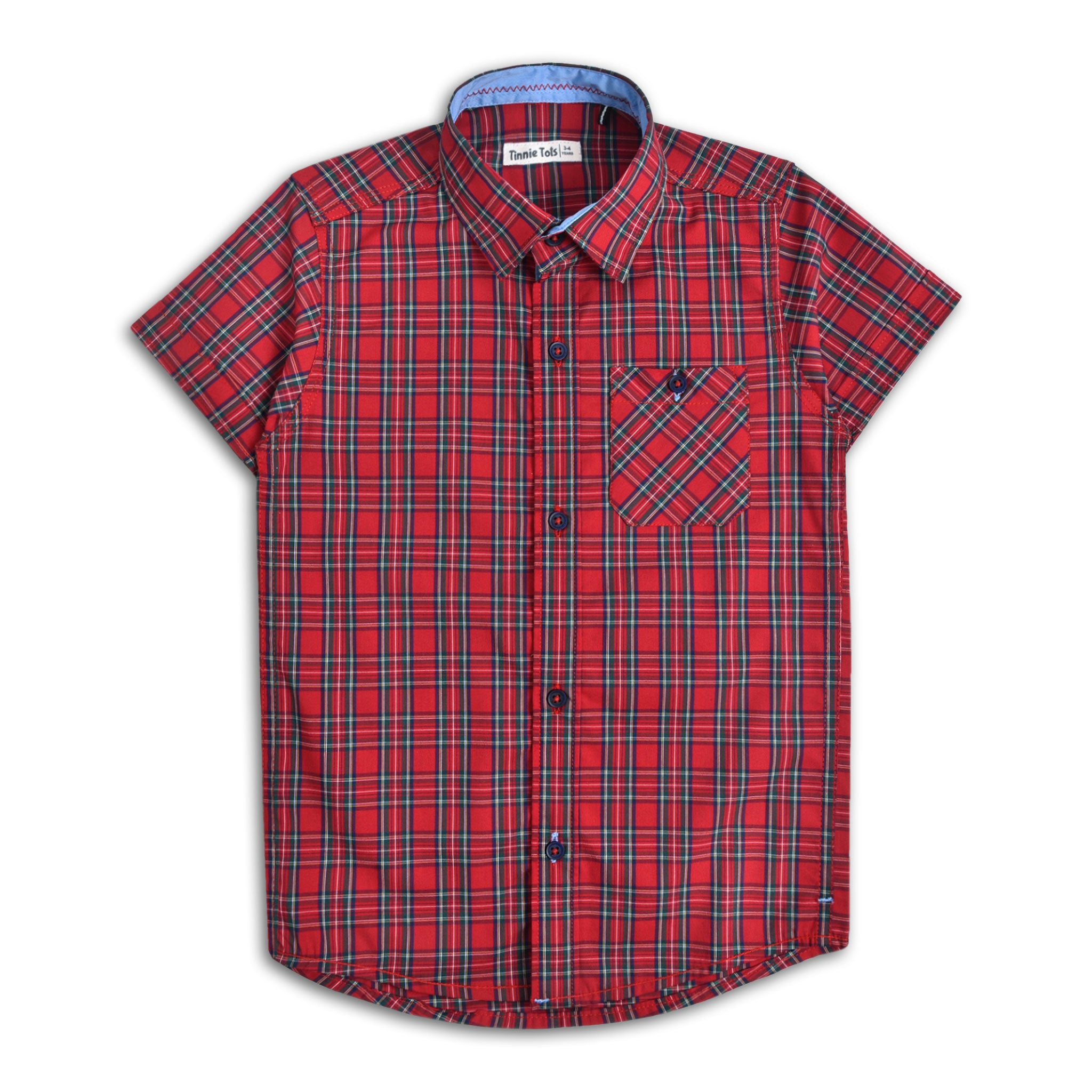 Blood Red Checkered Casual Shirt
