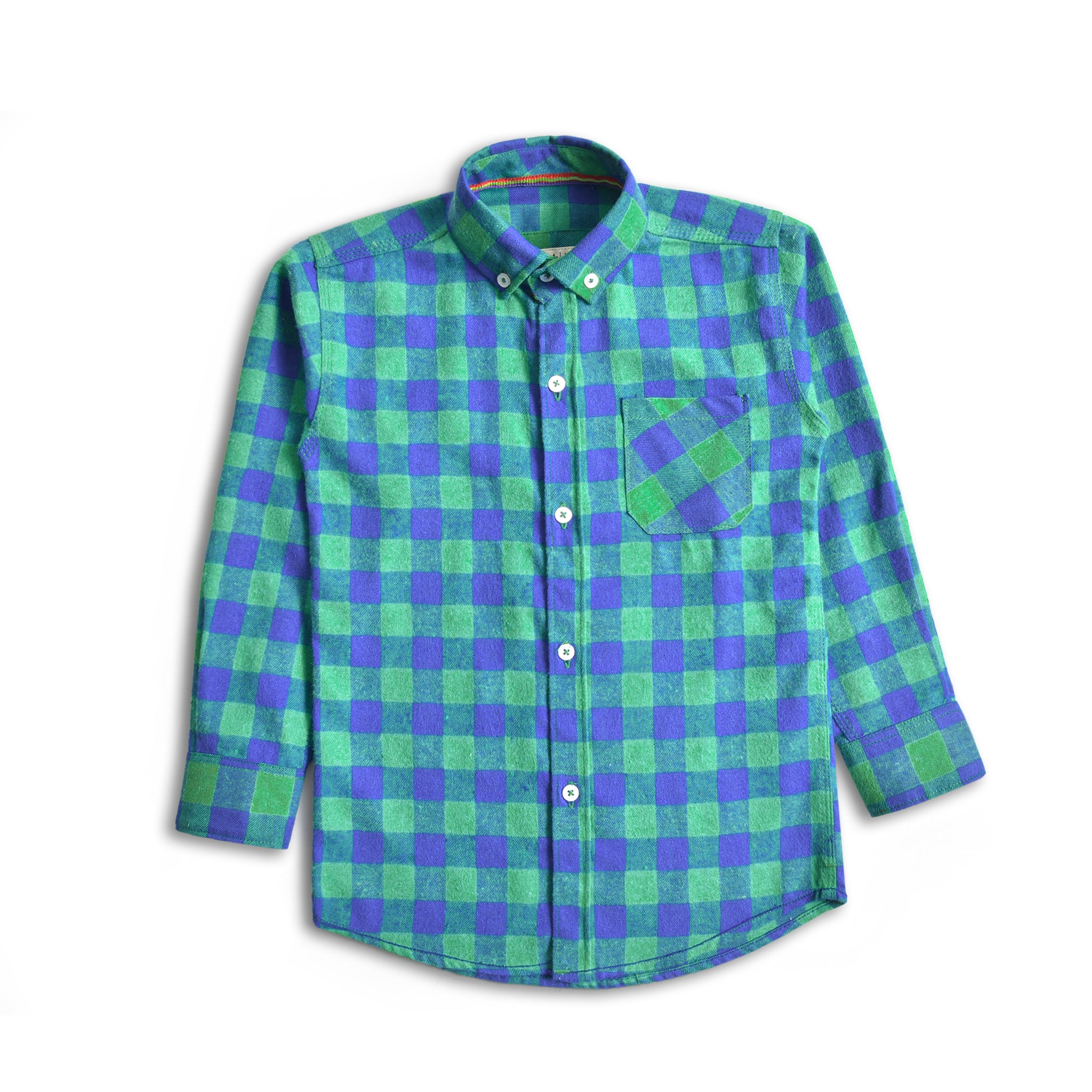 Aquatic Flannel Checkered Shirt