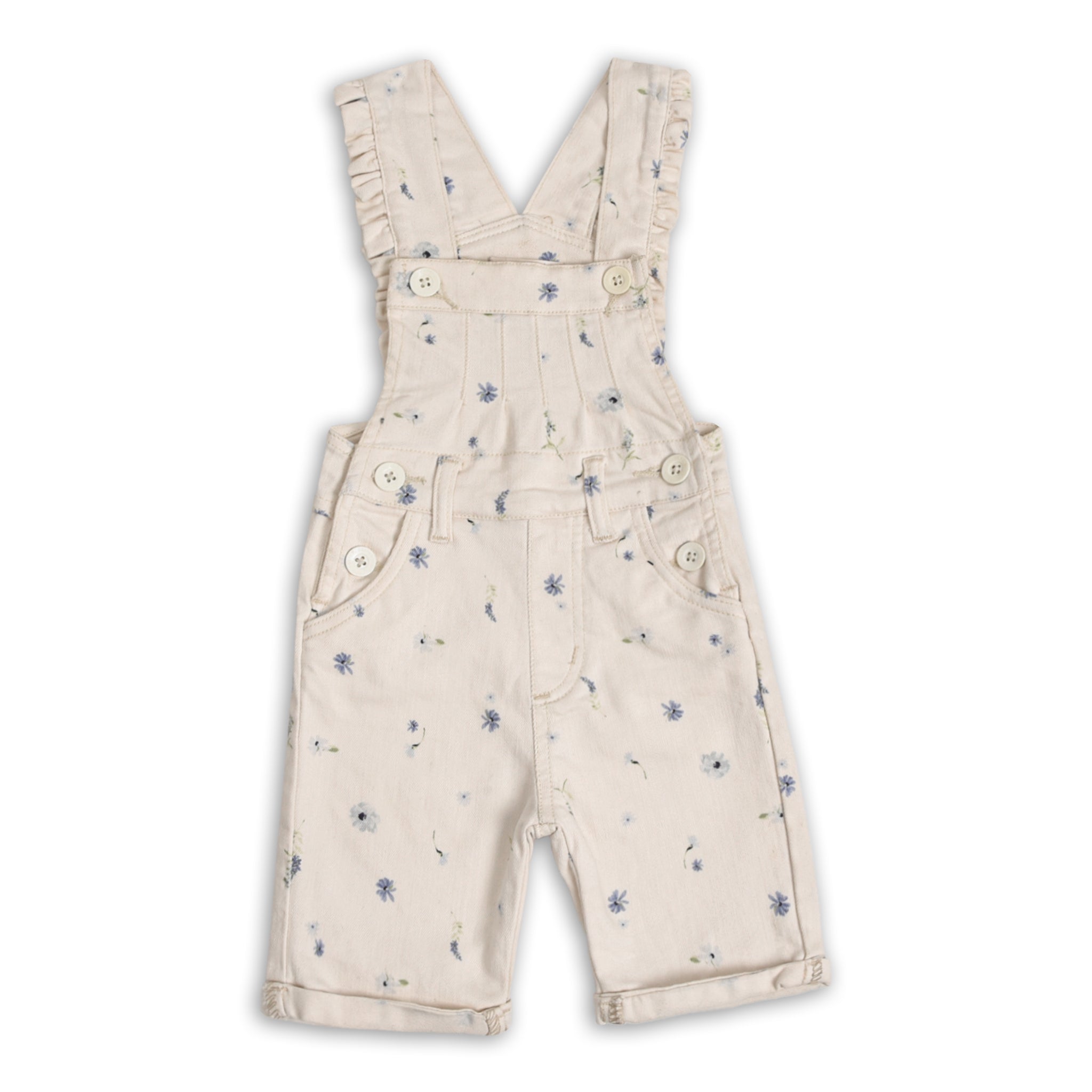 Off White Floral Dungaree