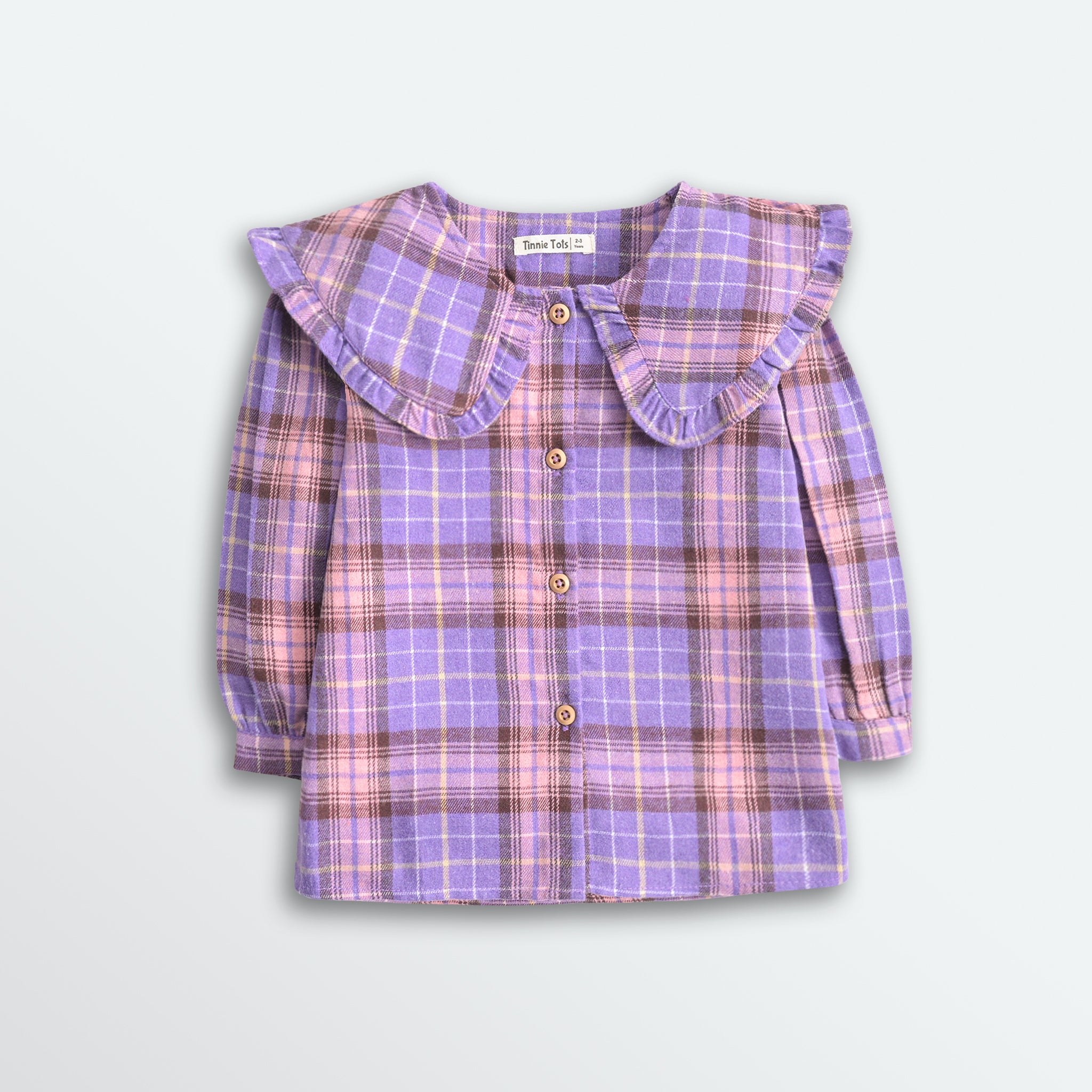 Purple Checkered Flannel Top