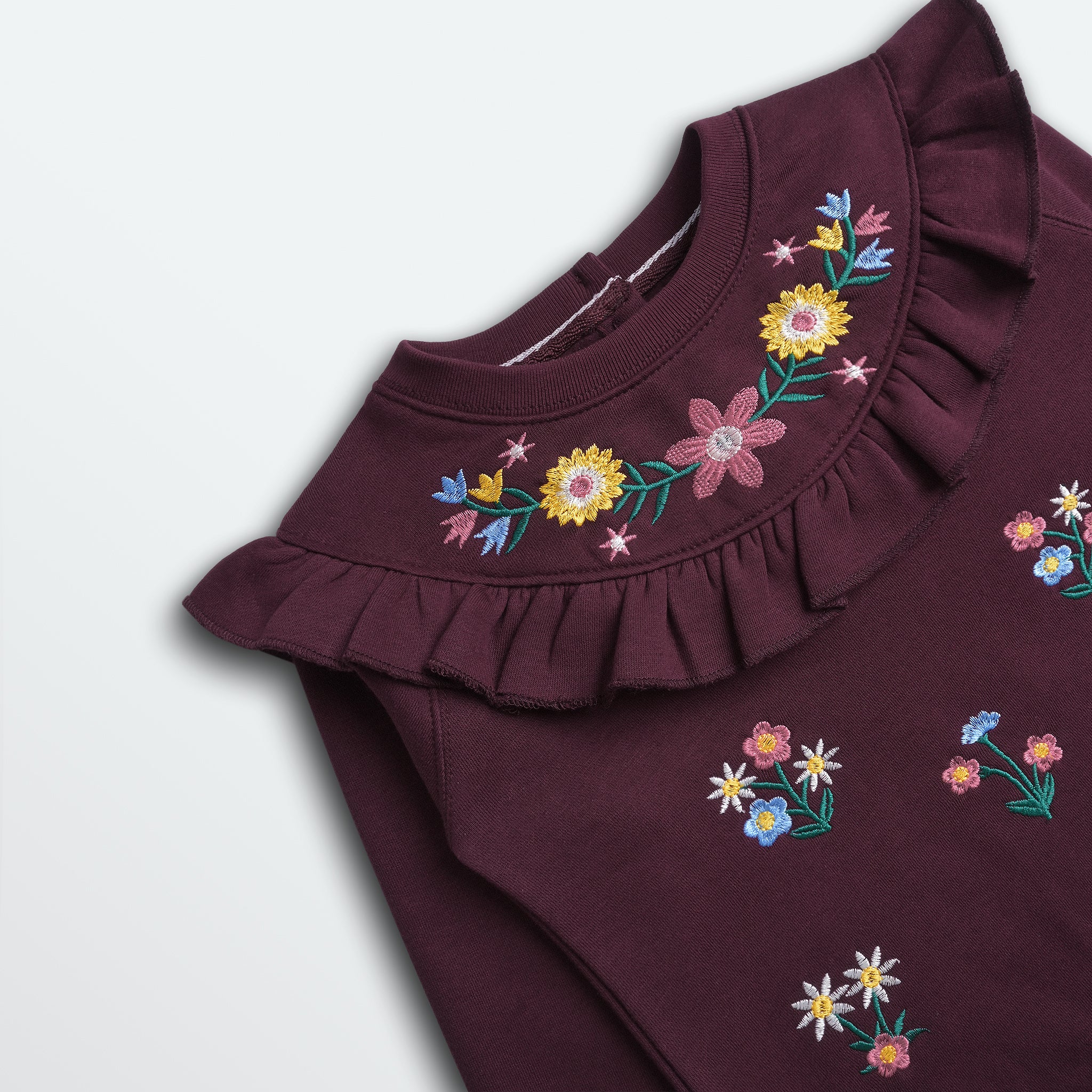 Floral Embroidered Fleece Set (2pc)