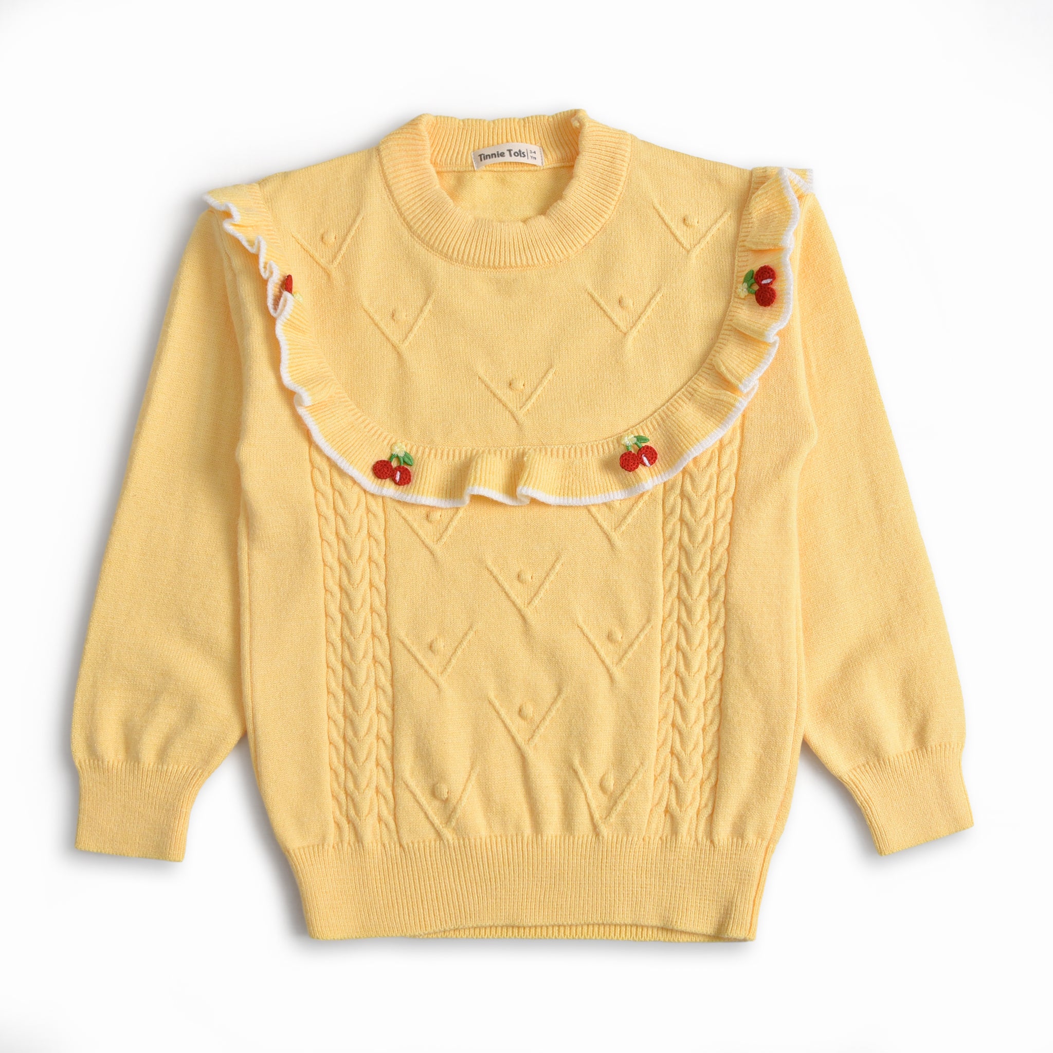 Pastel Yellow Ruffled Sweater