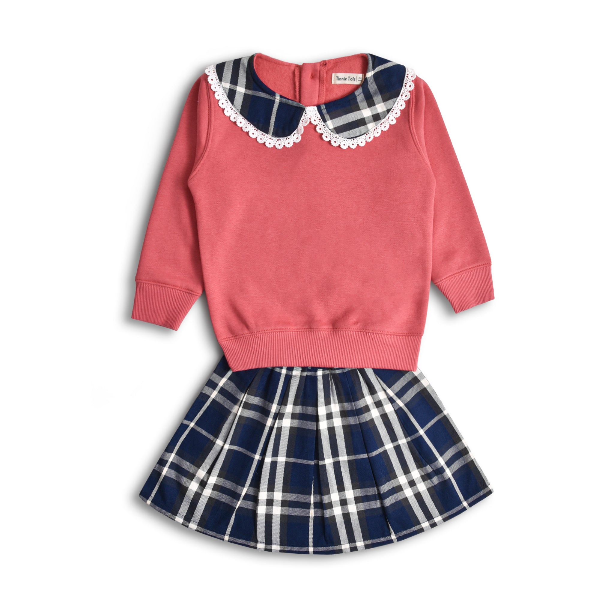 Rose Pink Fleece Skirt Set (2pc)