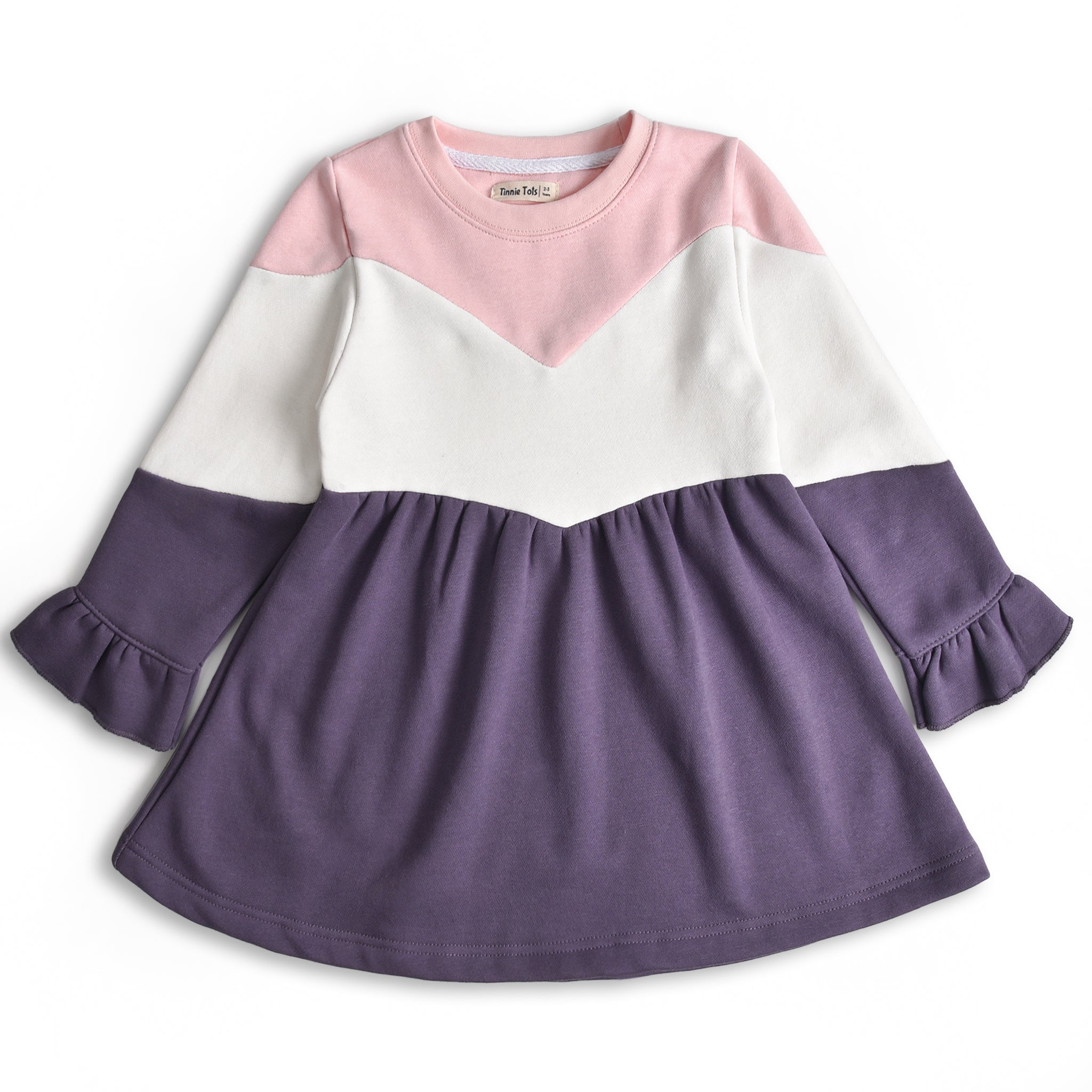 Pastel Hues Fleece Sweat Dress