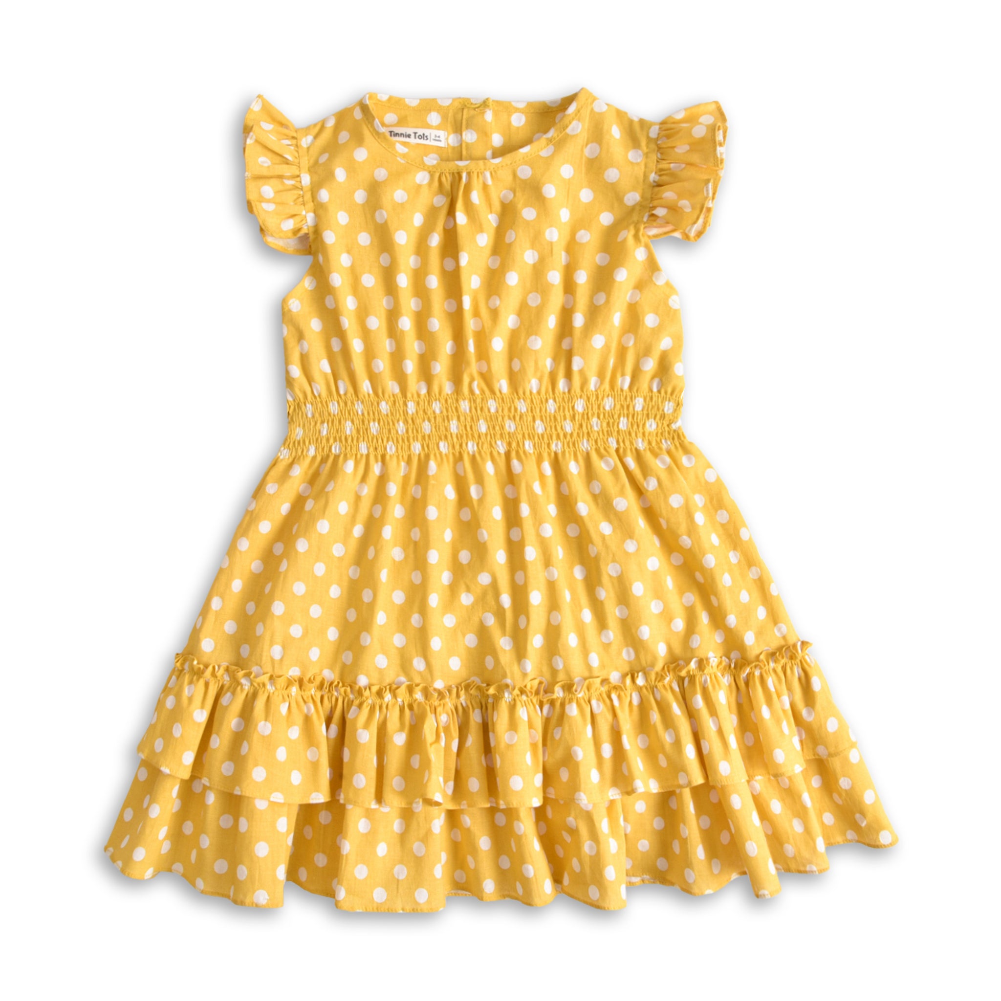 Mustard Polka Dress