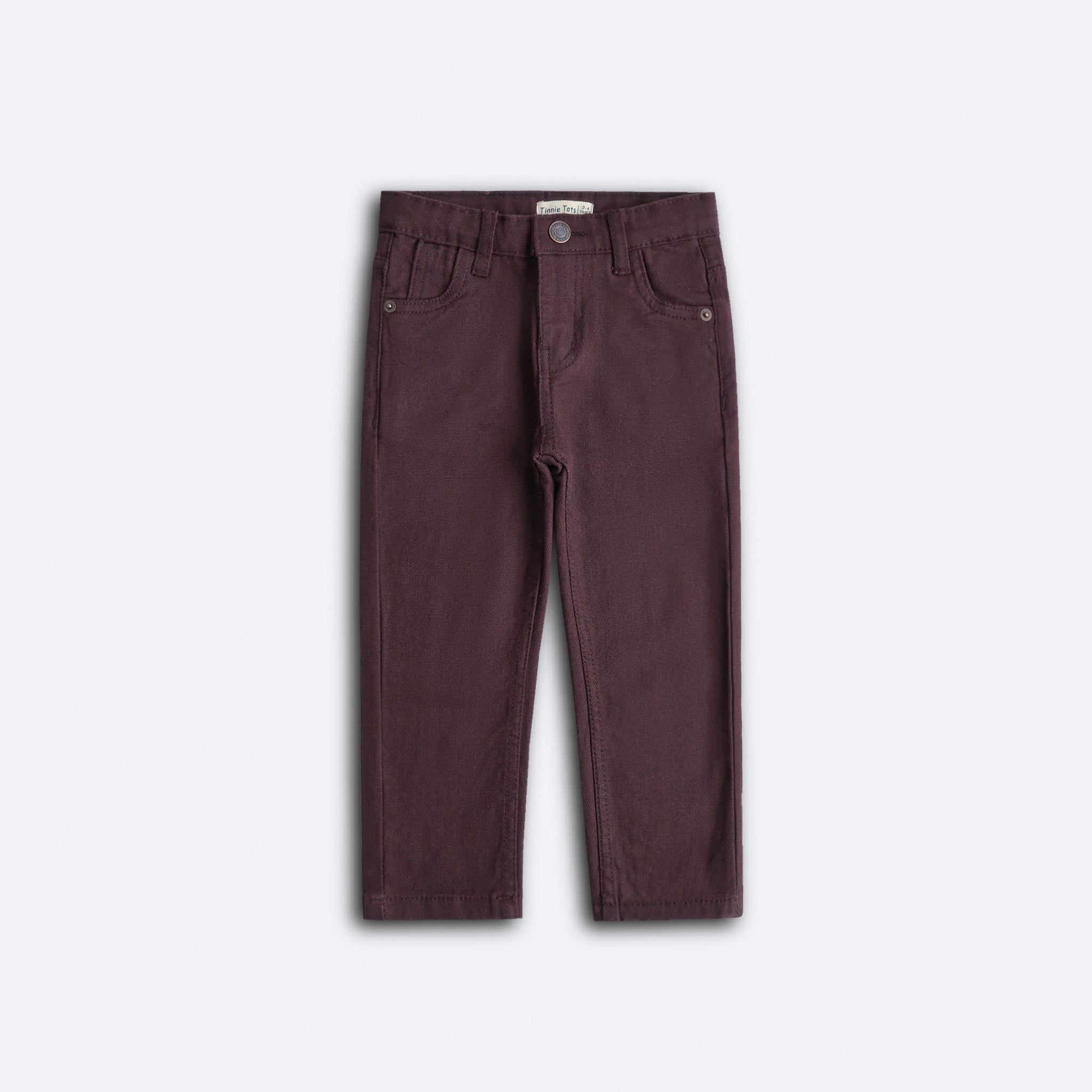 Burgundy Cotton Jeans