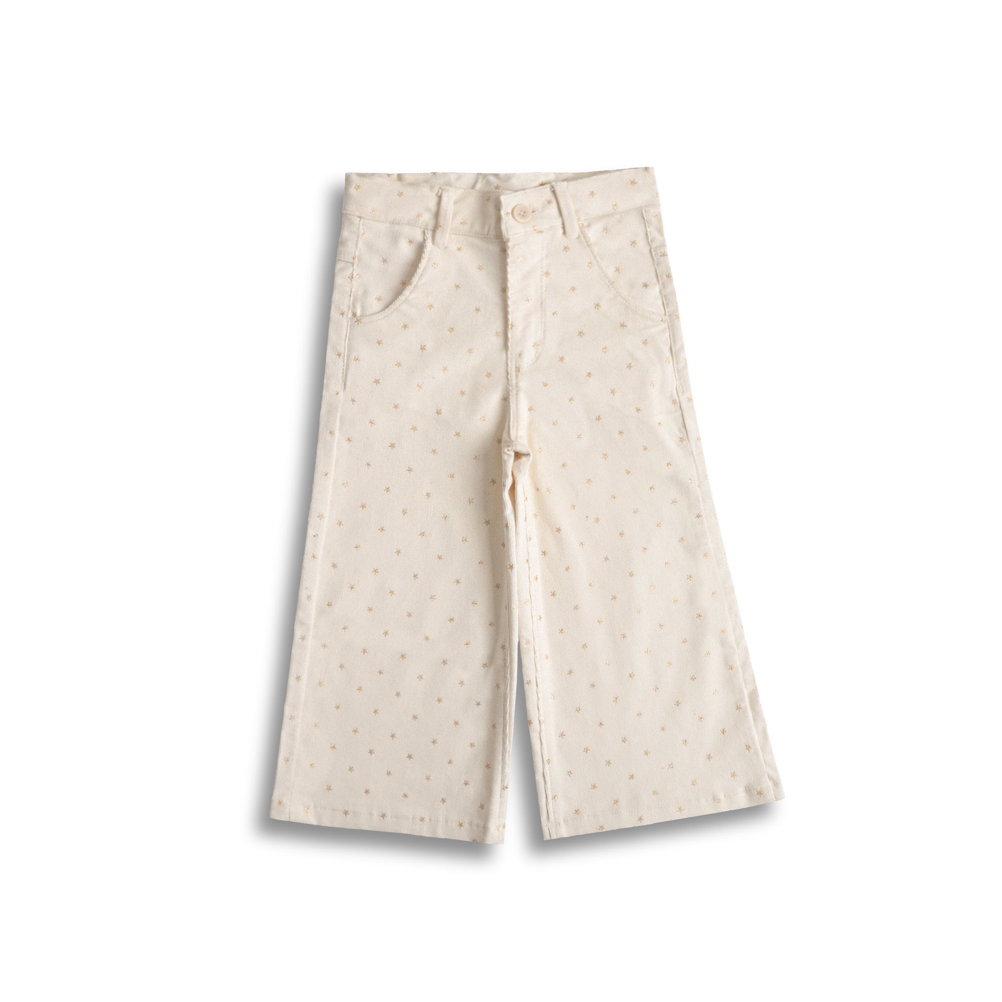 Star Embellished Corduroy Flared Pants