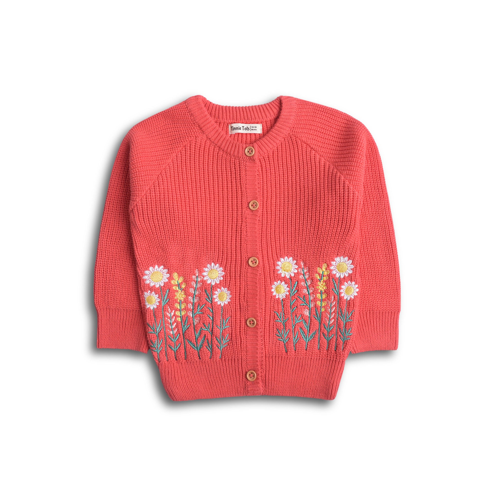 Embroidered Crochet Cardigan