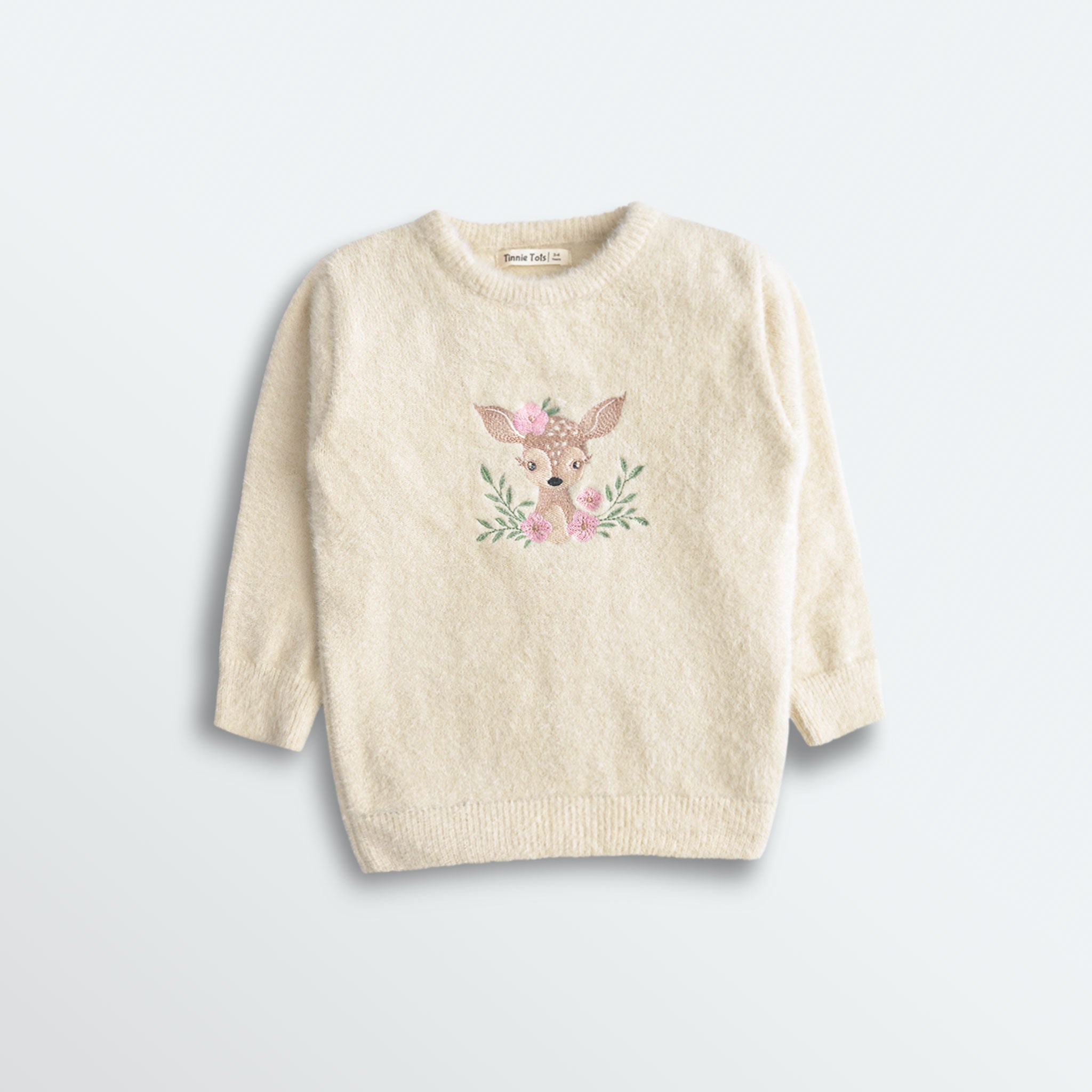 Rabbit Wool Embroidered Sweater