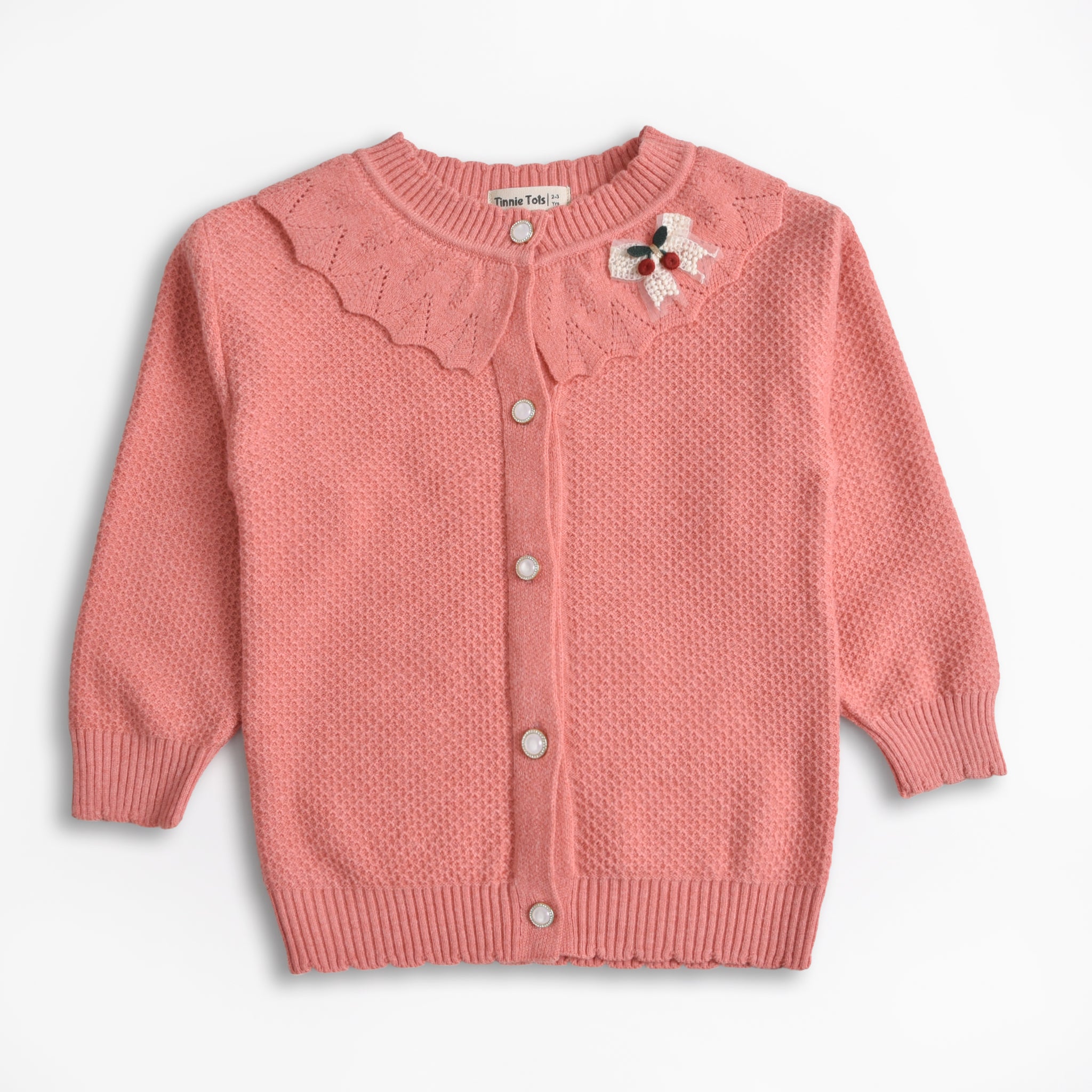 Peach Knitted Cardigan