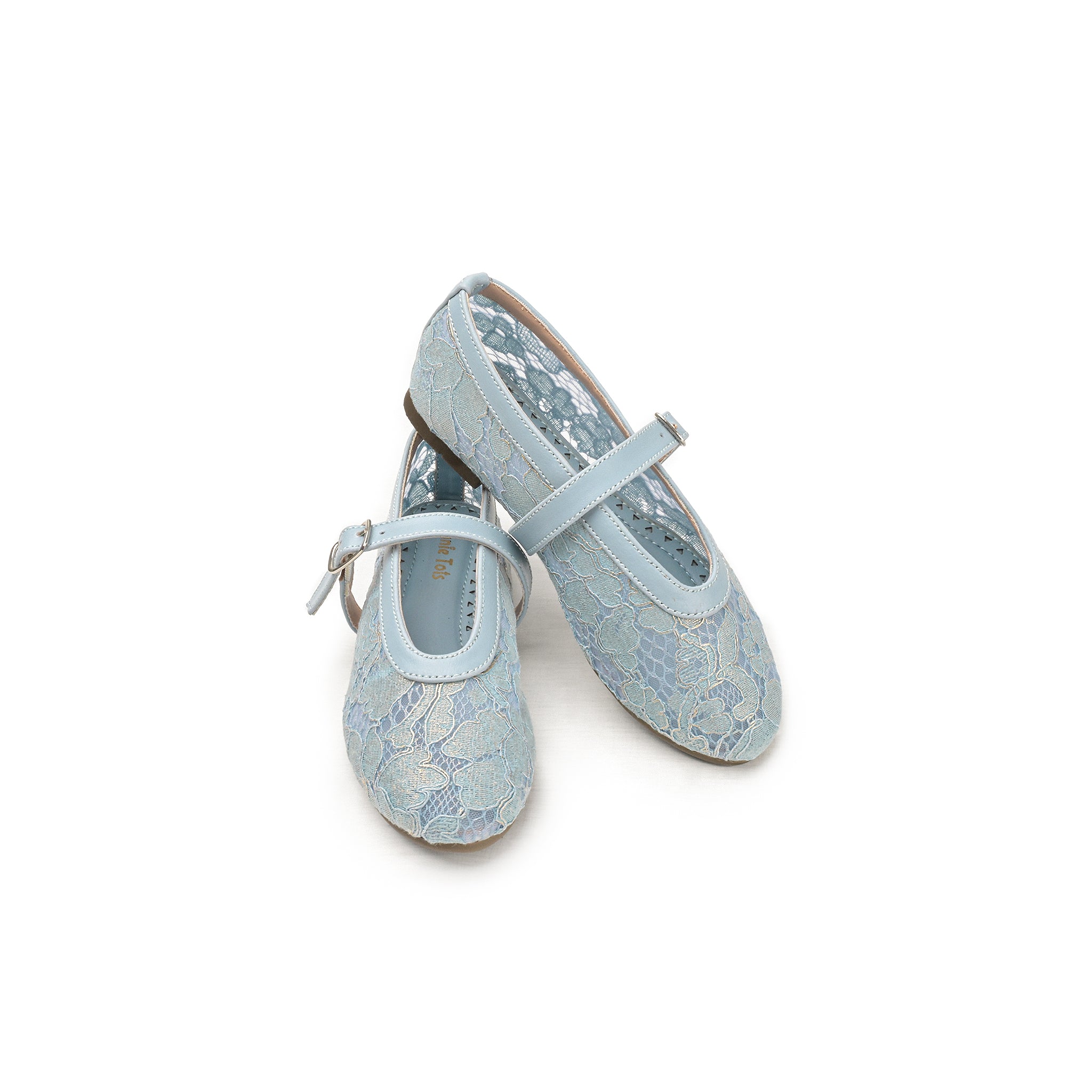 Ice Blue Embellished Alaia Pumps