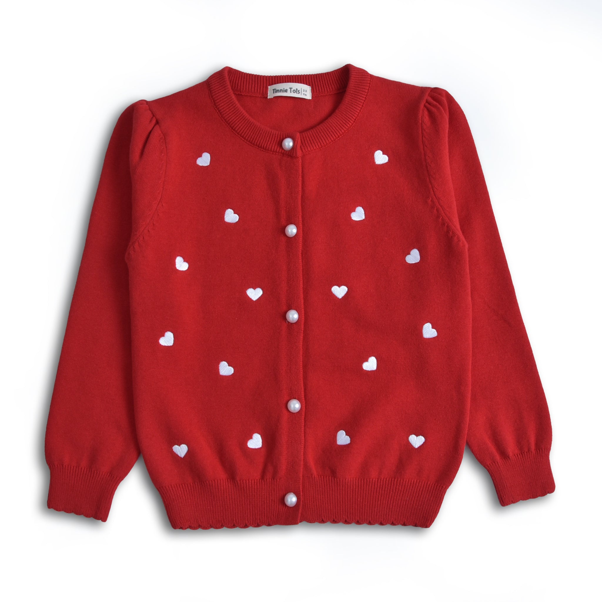 Blood Red Embroidered Cardigan
