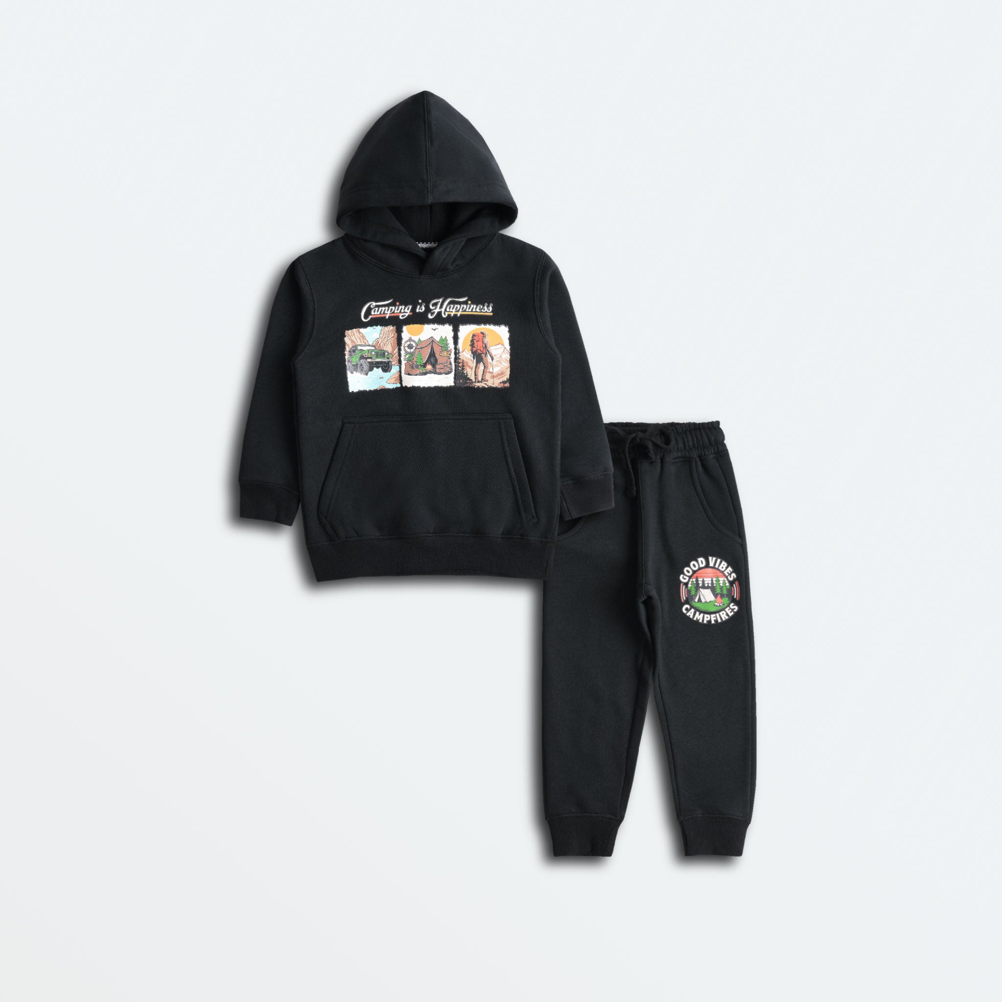 Camping Vibes Hooded Fleece 2Pc Set