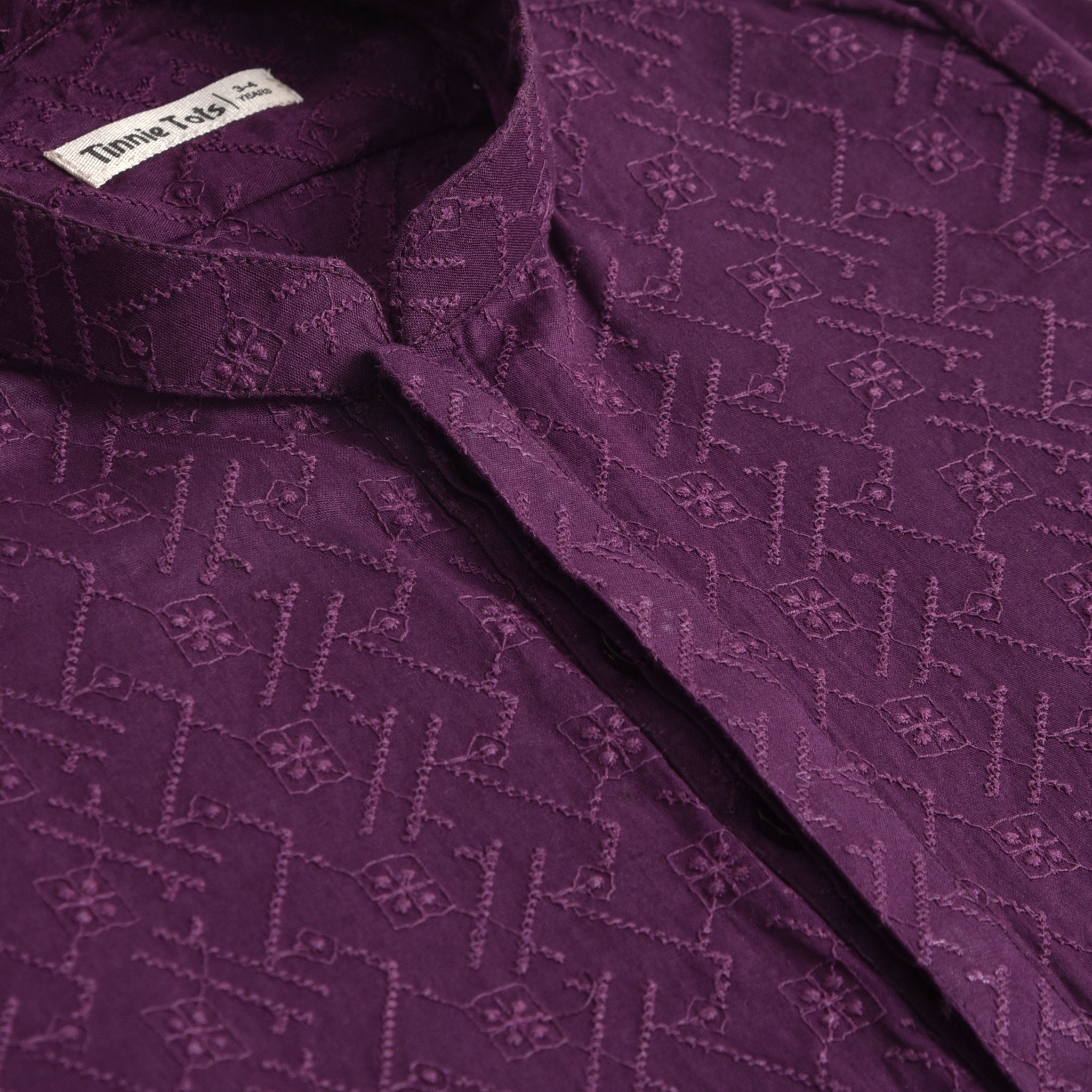 Royal Purple Embroidered Kurta
