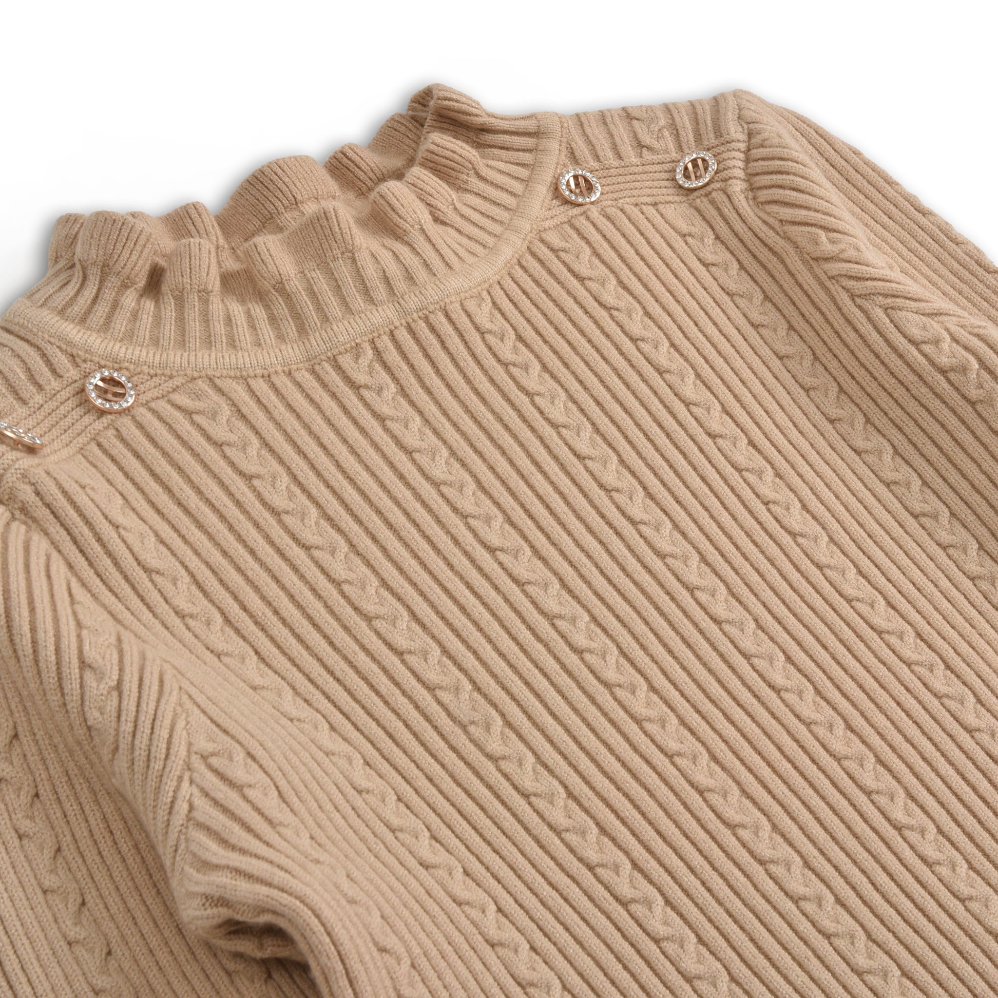 Camel Brown Mock Neck Sweater