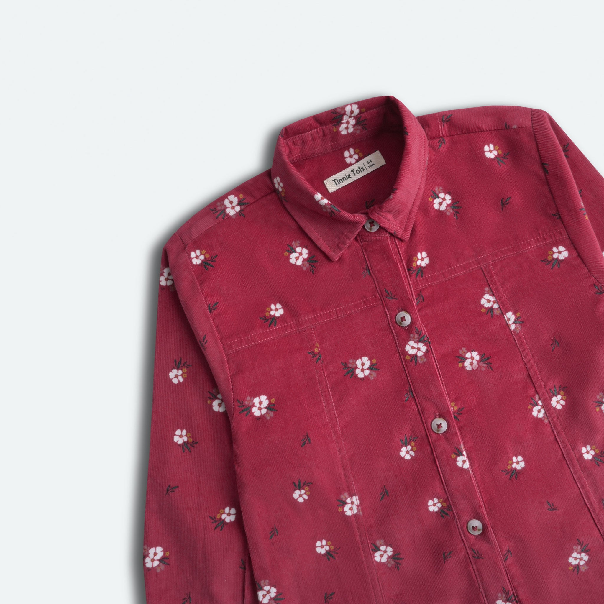 Floral Scarlet Corduroy Dress