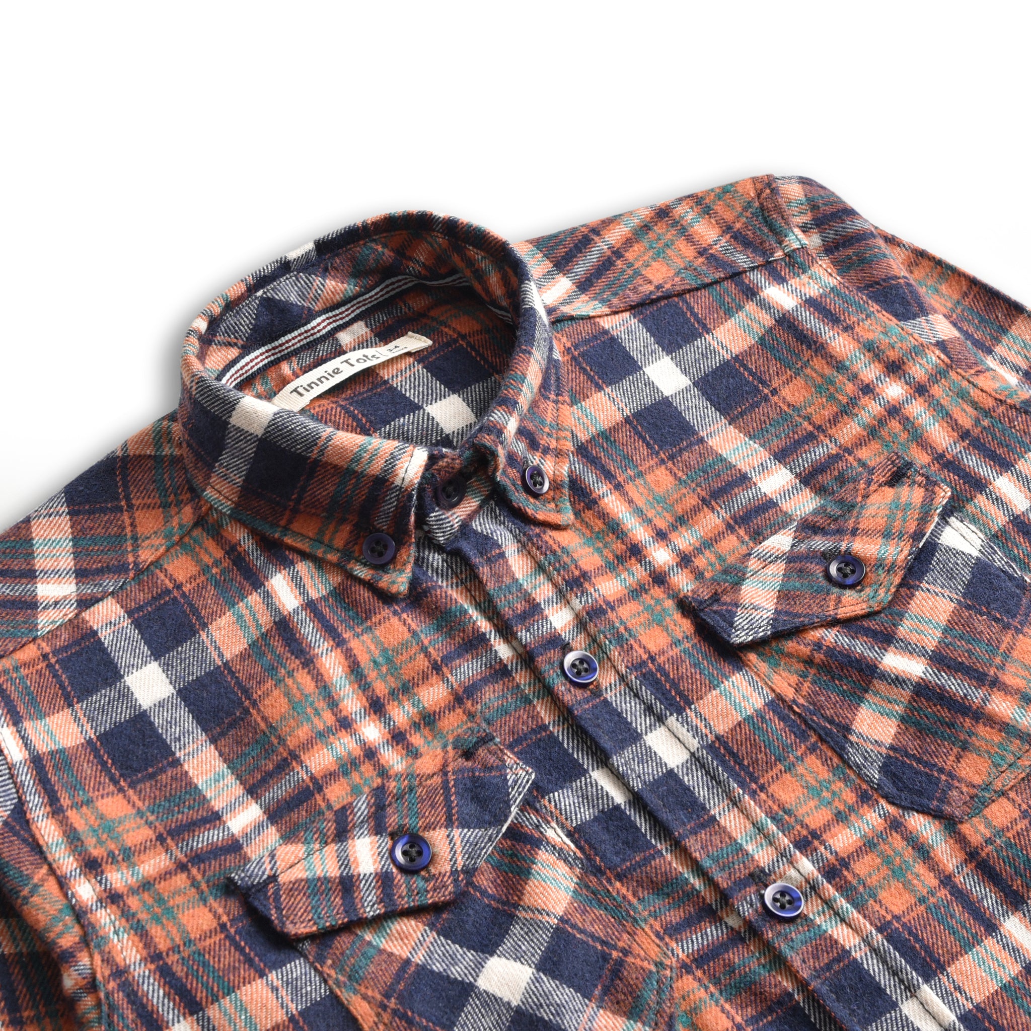 Rust & Blue Flannel Plaided Shirt