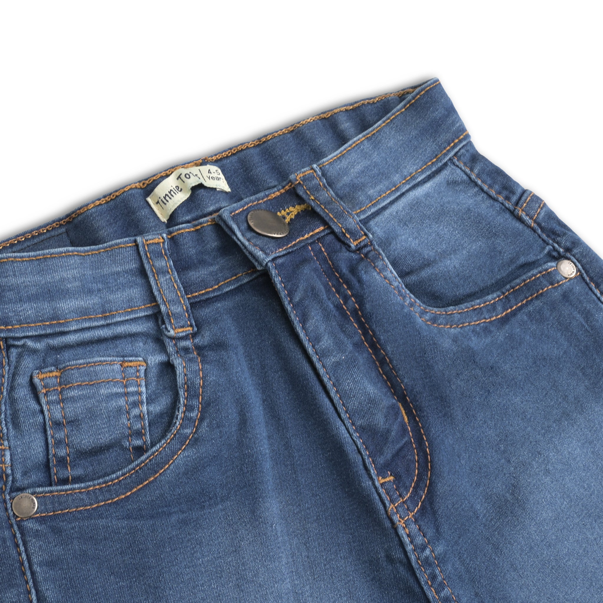 Mid Wash Denim Shorts