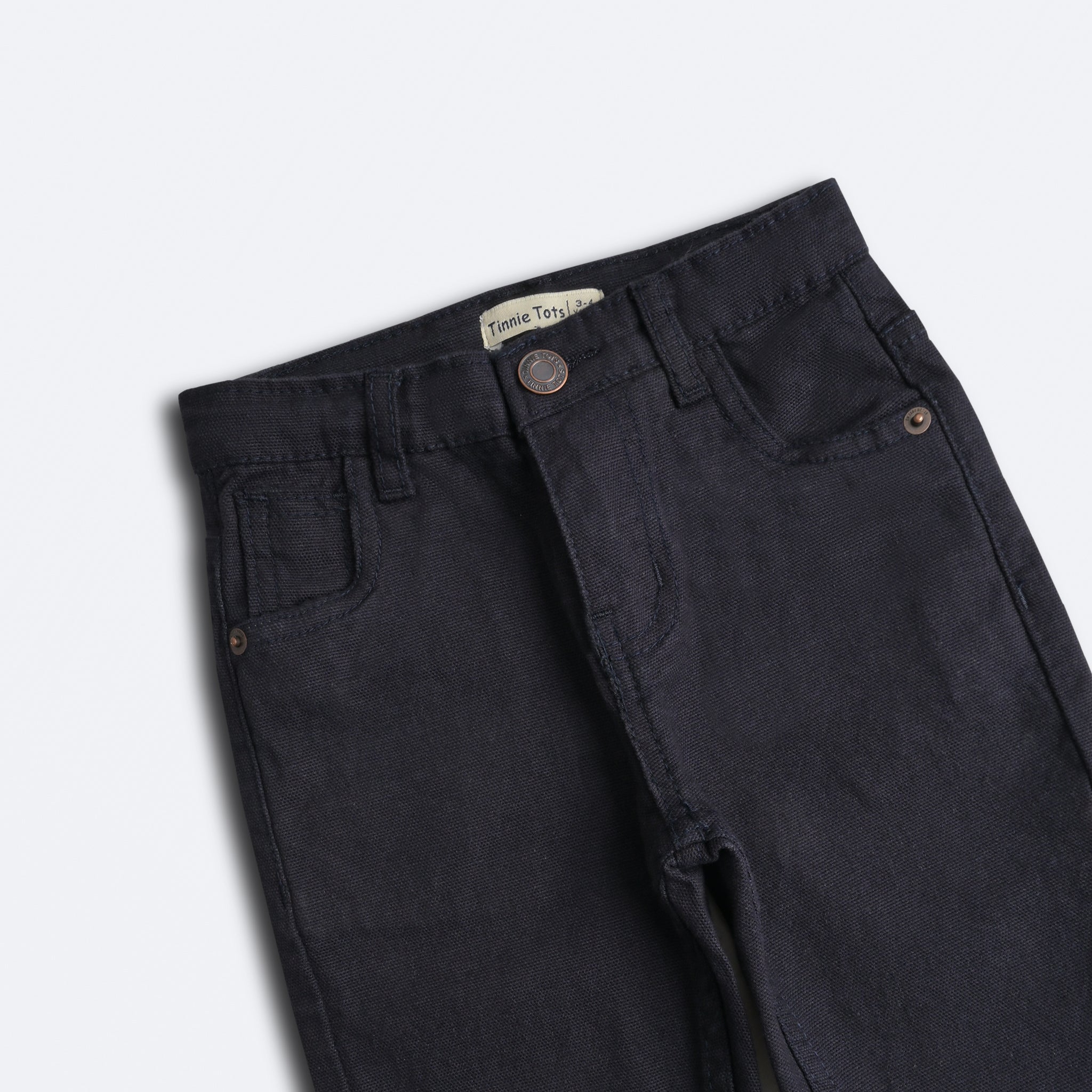 Navy Blue Cotton Jeans