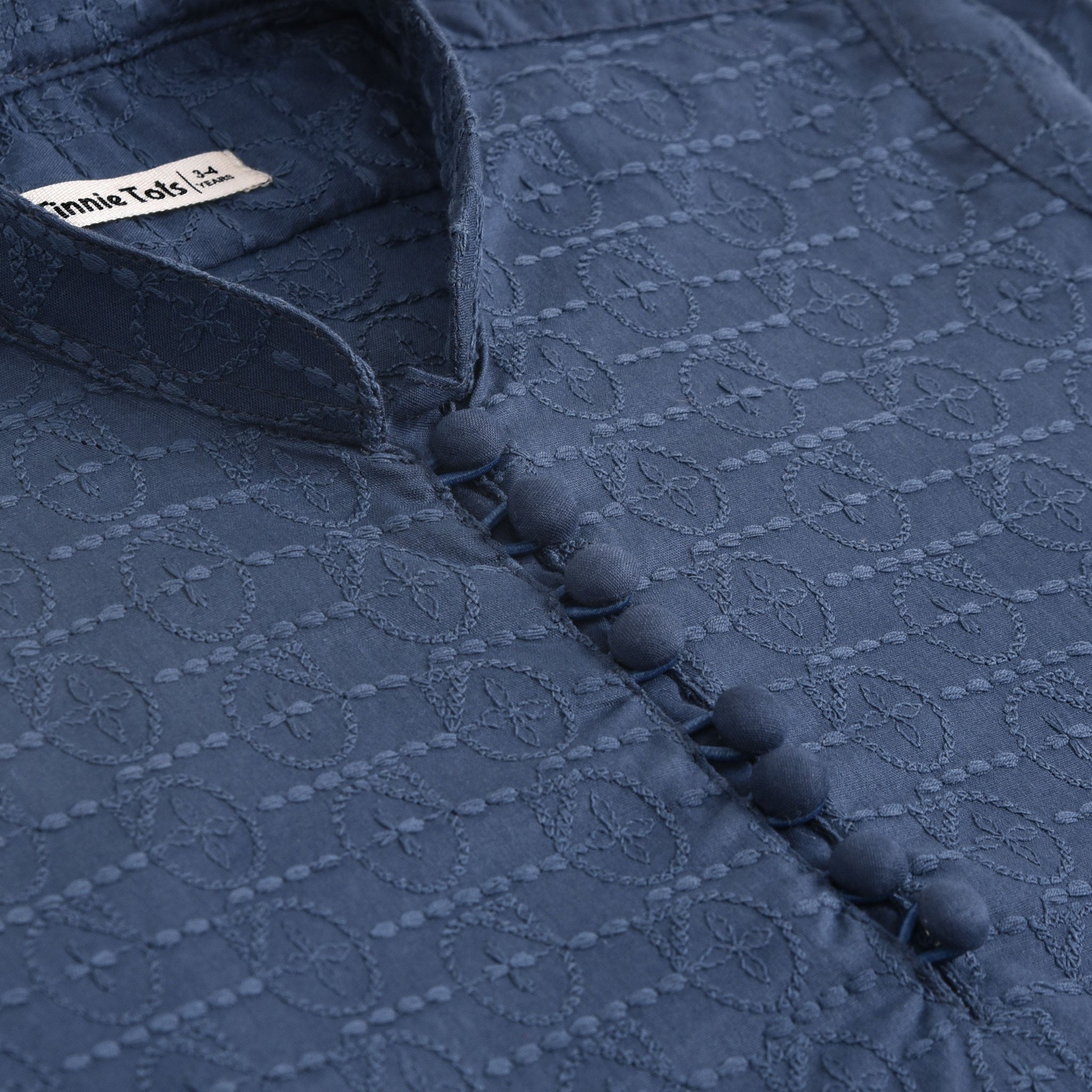 Blue Embroidered Kurta
