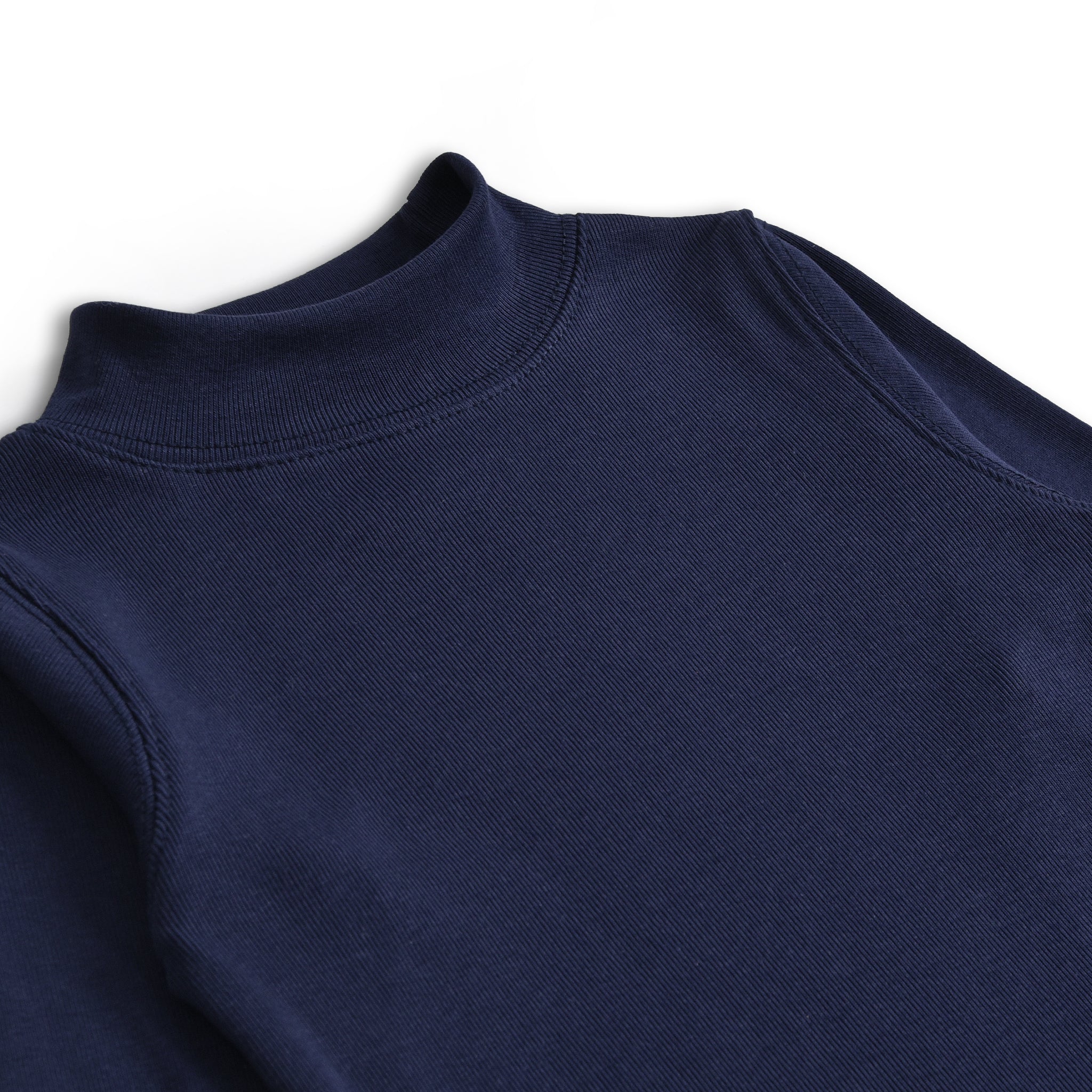 Navy Mock Neck