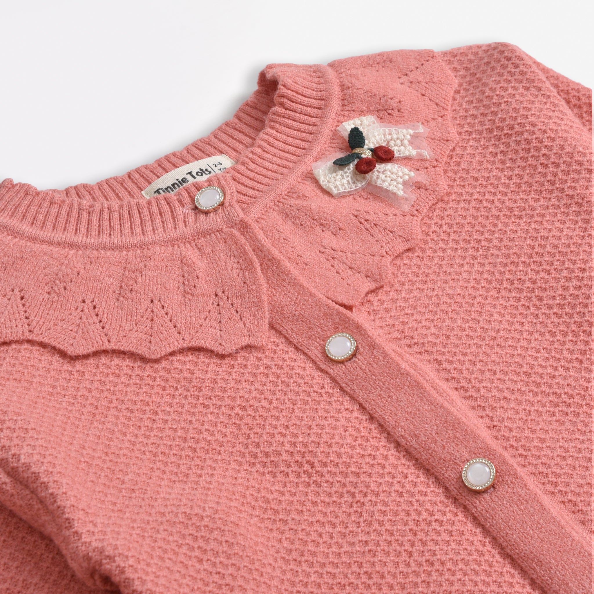 Peach Knitted Cardigan