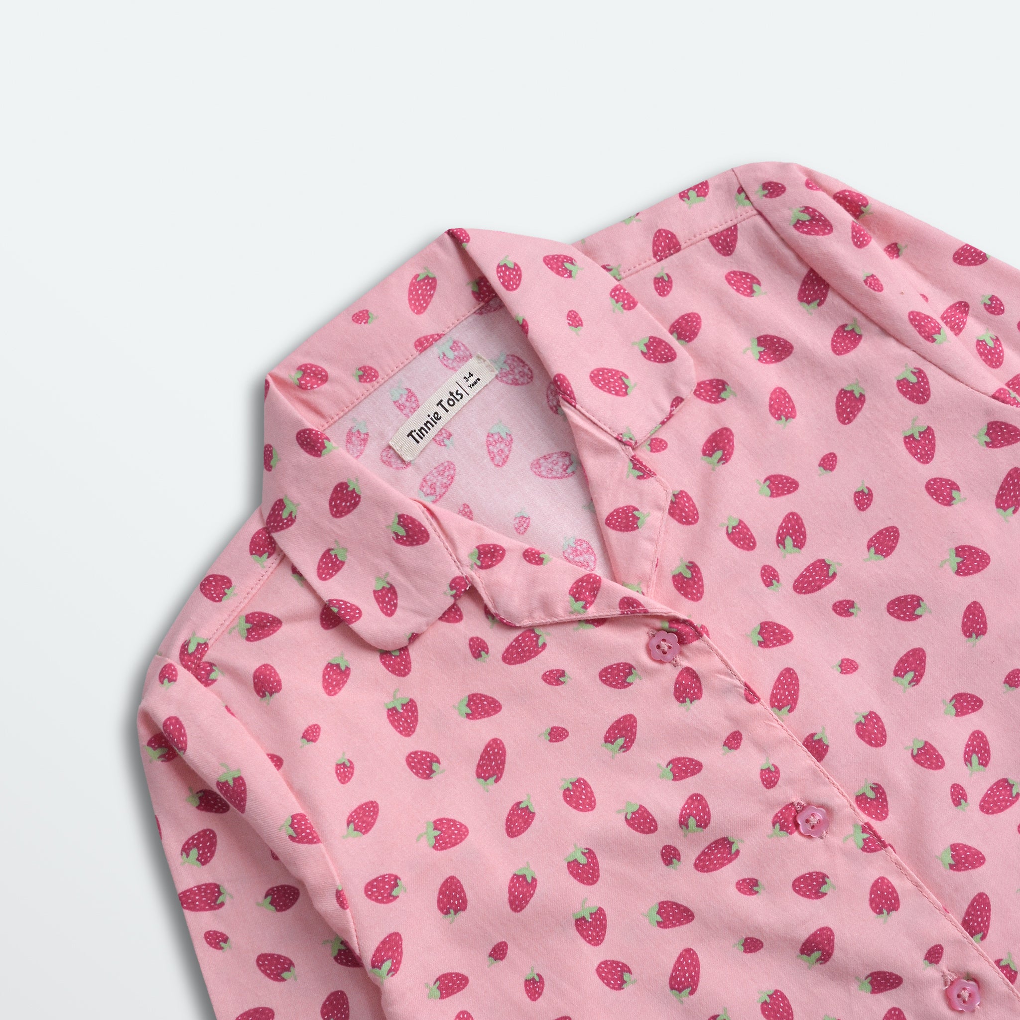 Strawberries Love Flannel Pajamas