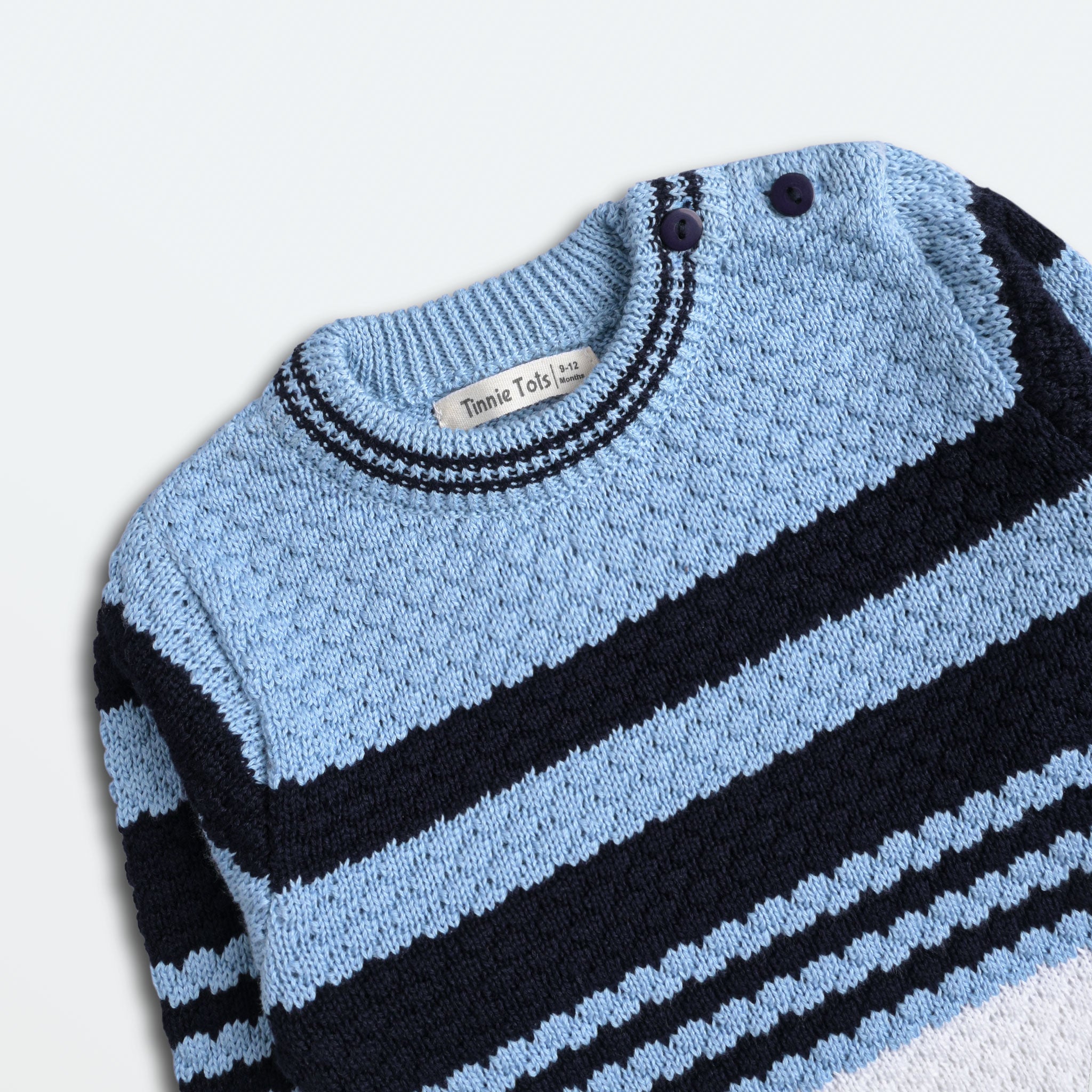 Blue Knitted Sweater Set (2pc)