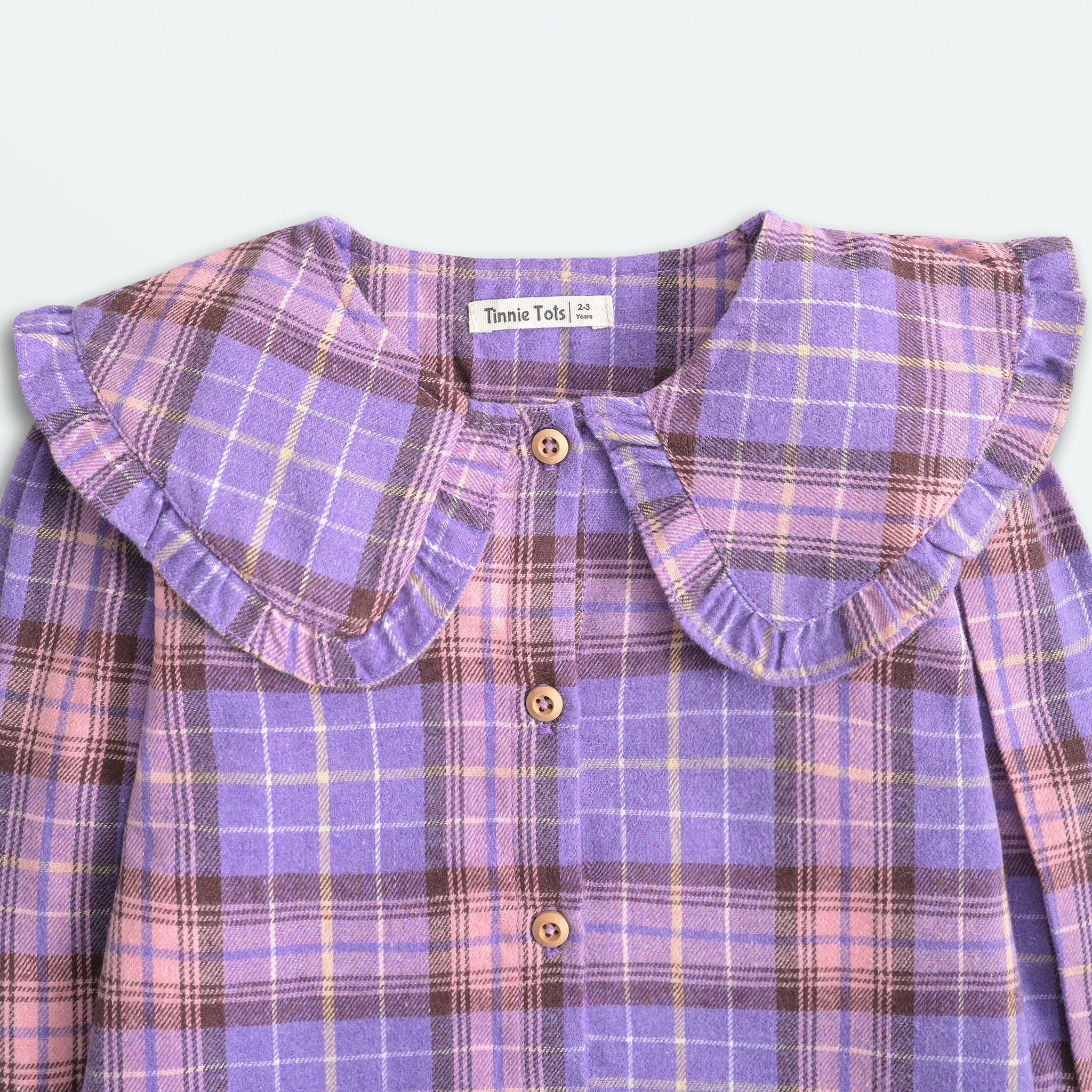 Purple Checkered Flannel Top