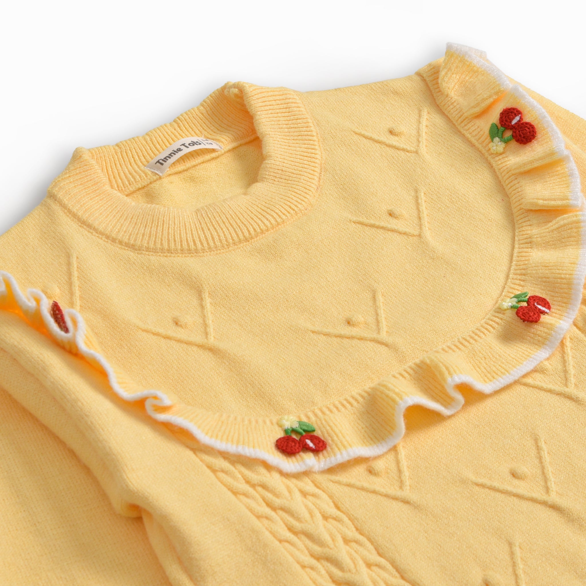 Pastel Yellow Ruffled Sweater