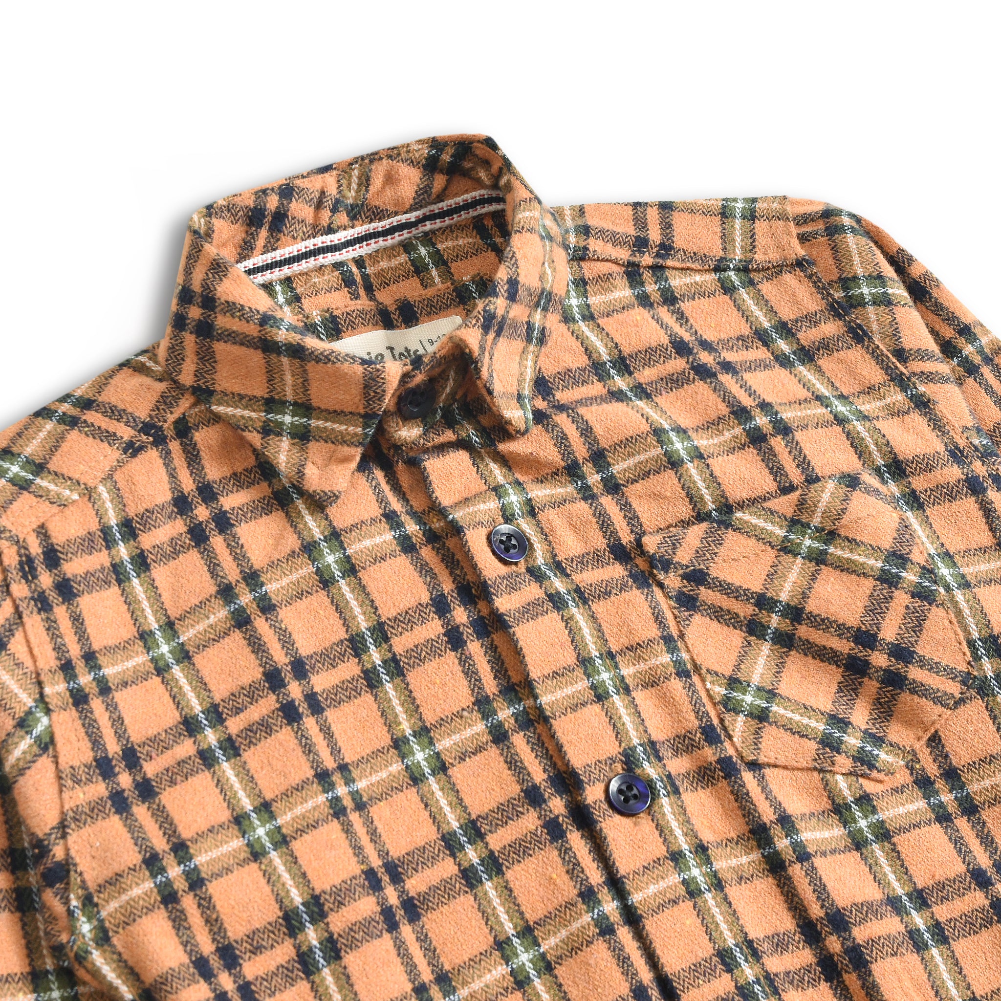 Checkered Flannel Romper Shirt
