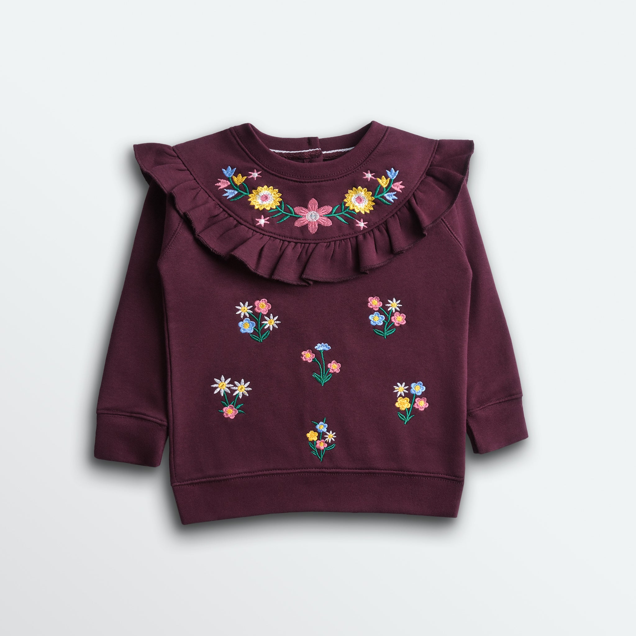 Floral Embroidered Fleece Set (2pc)