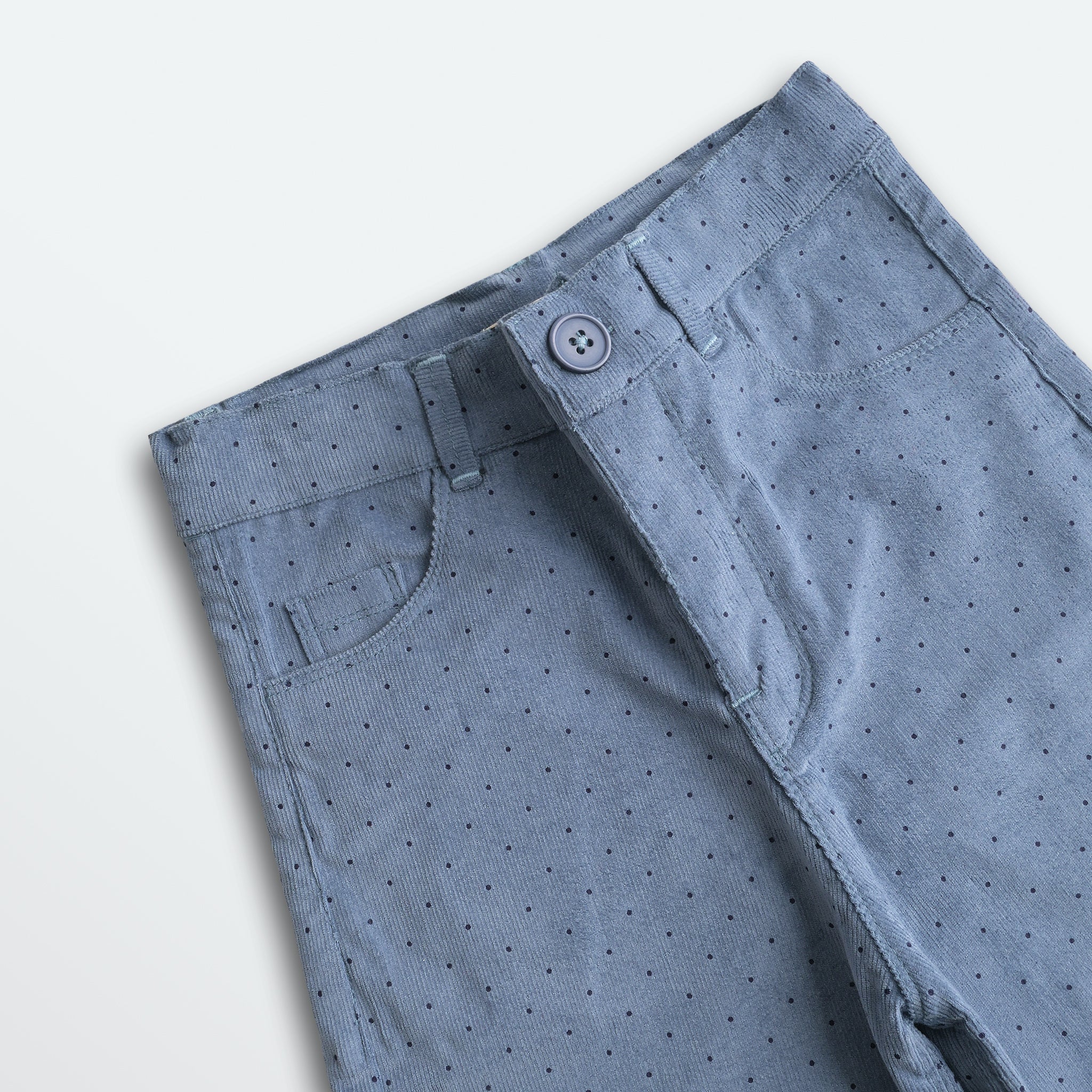 Blue Polka Wide Leg Pants