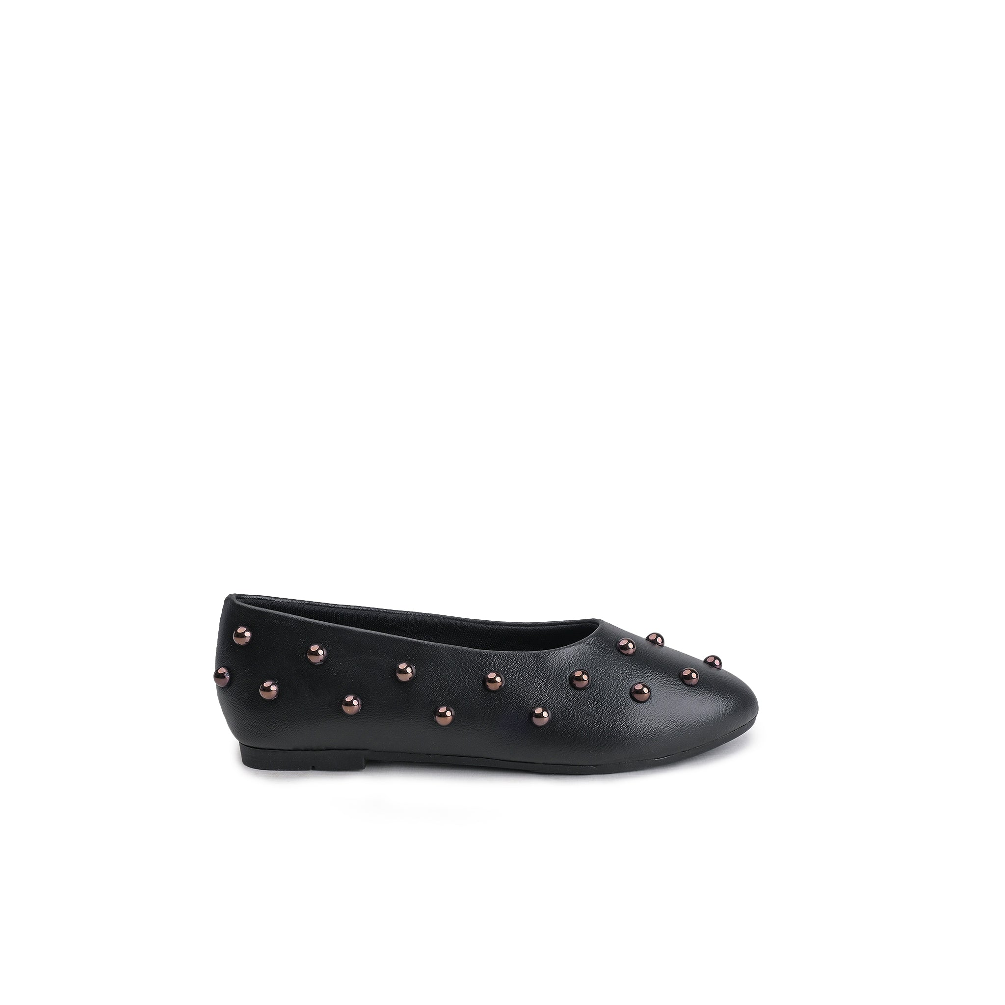 Black Elegant Studded Pumps