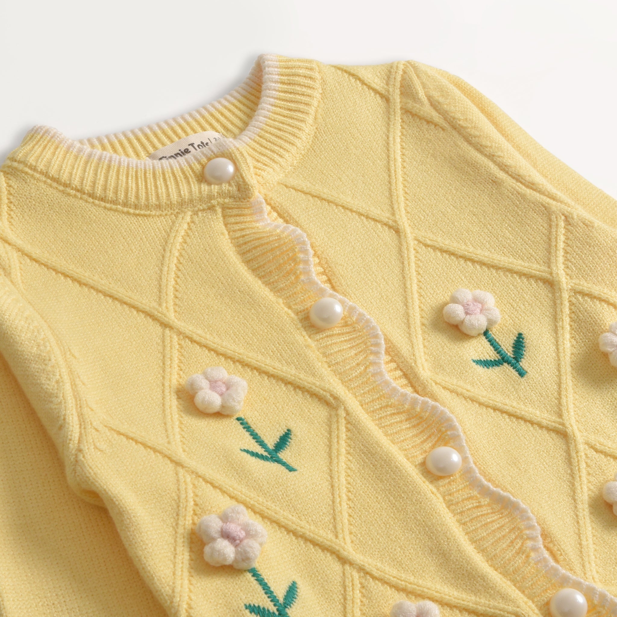Yellow Embellished Cardigan