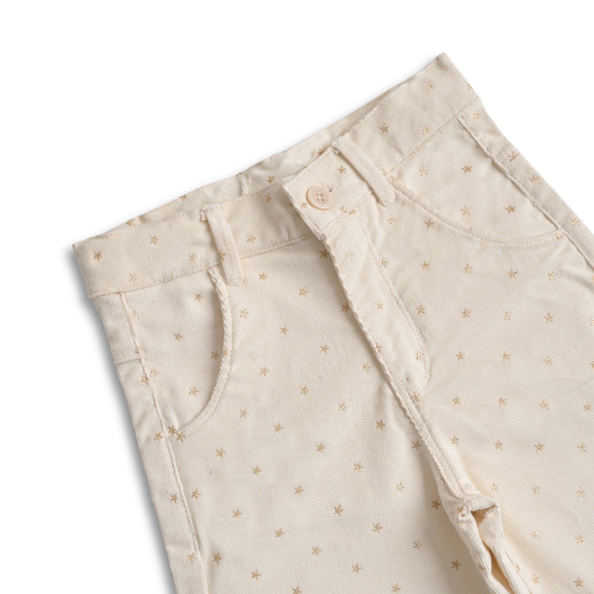 Star Embellished Corduroy Flared Pants