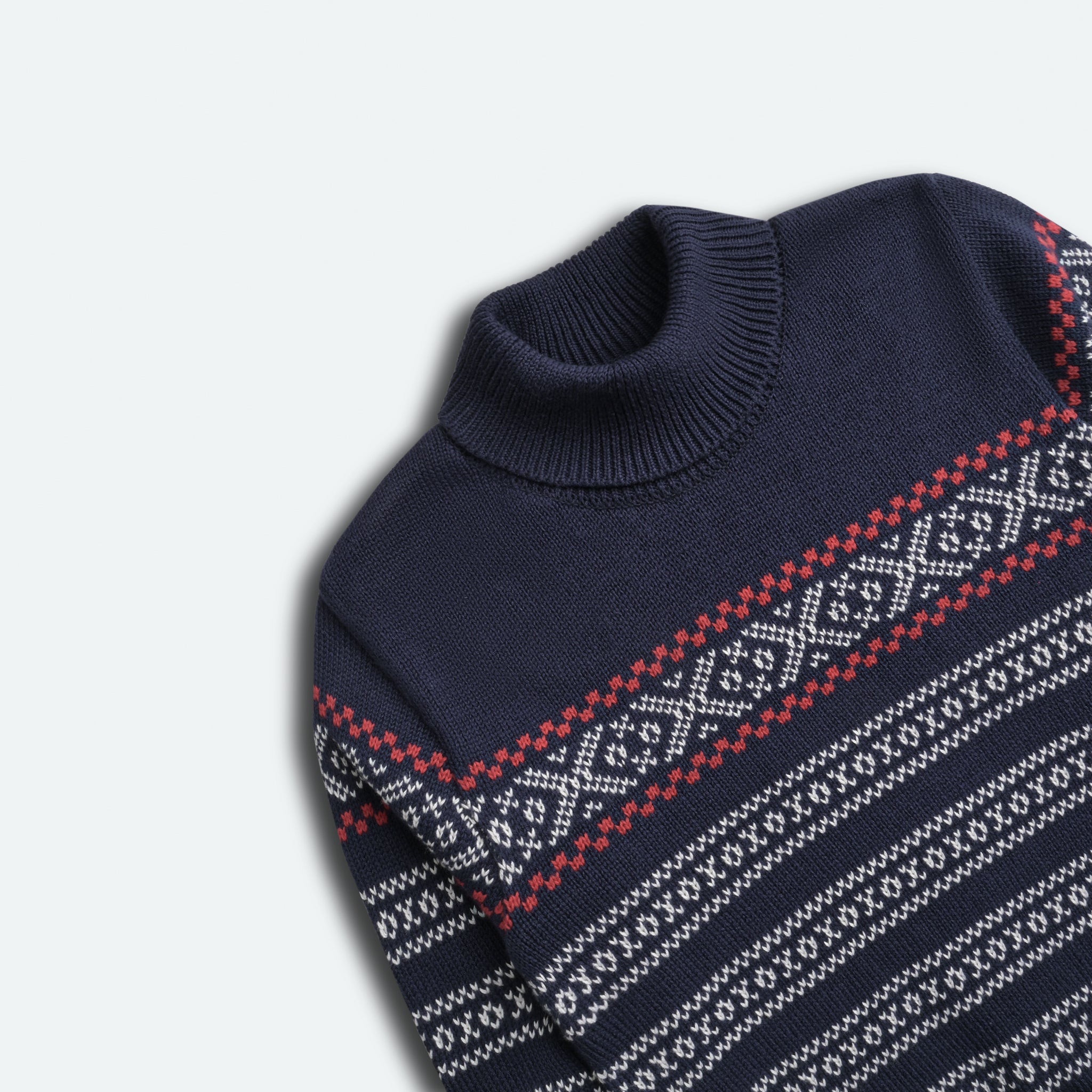 Turtleneck Jacquard Knitted Sweater