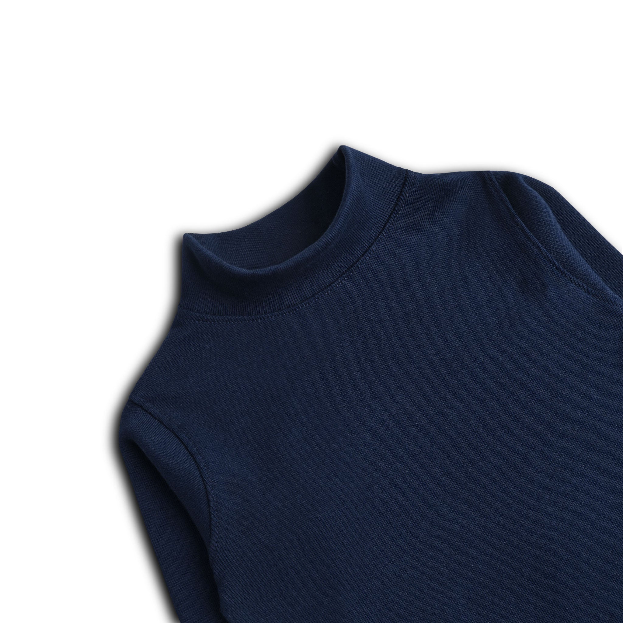 Navy Blue Mock Neck