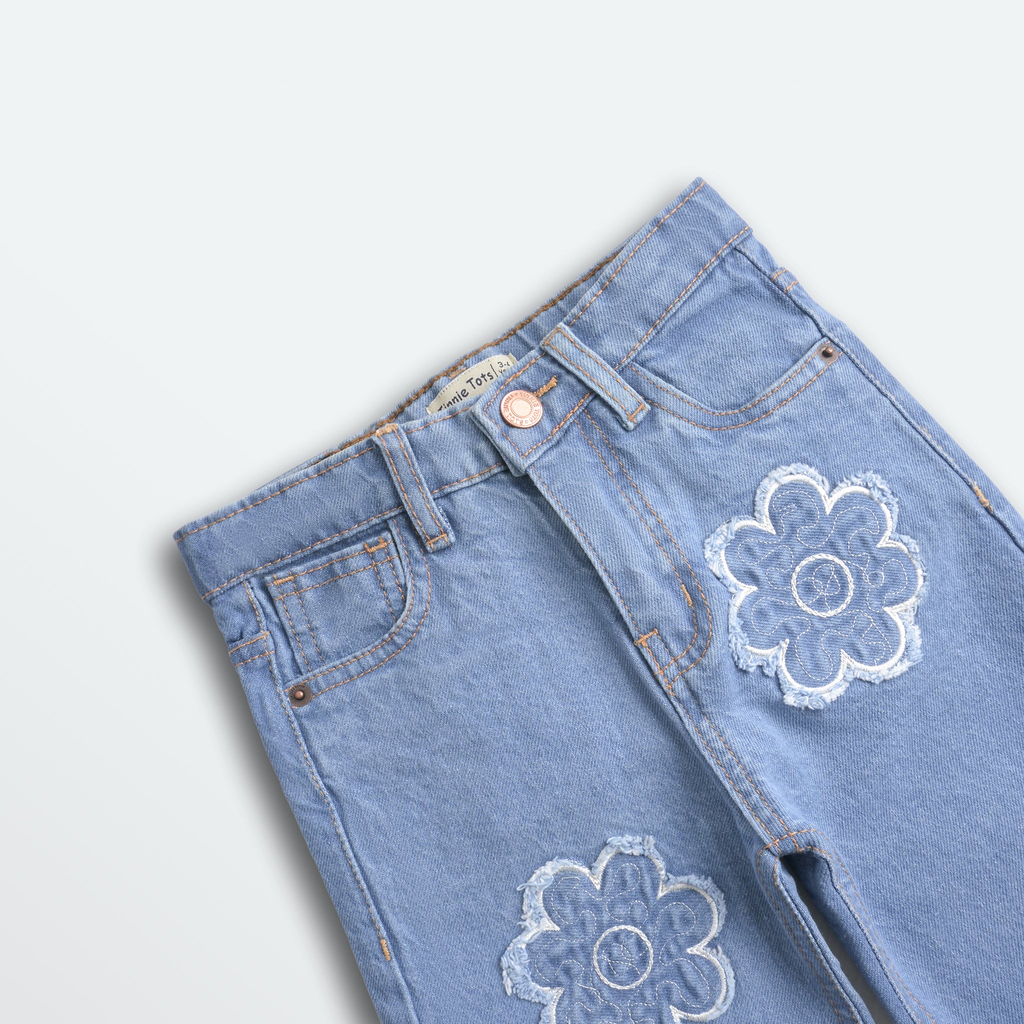 Floral Patchwork Wide Leg Jeans
